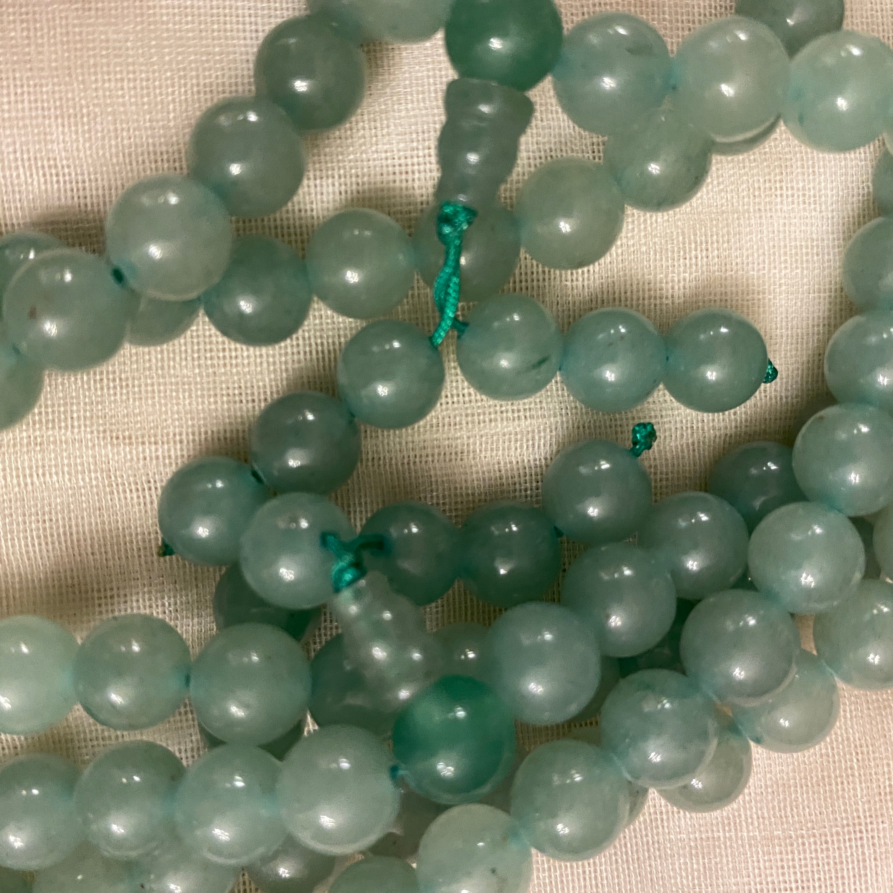Aventurine Mala - Vintage India NYC