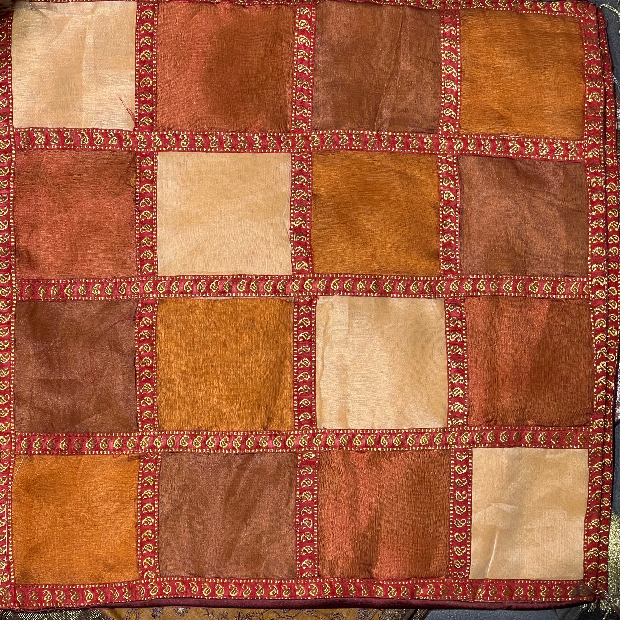 Silk Pillow Covers-Warm Tones- Many Styles - Vintage India NYC