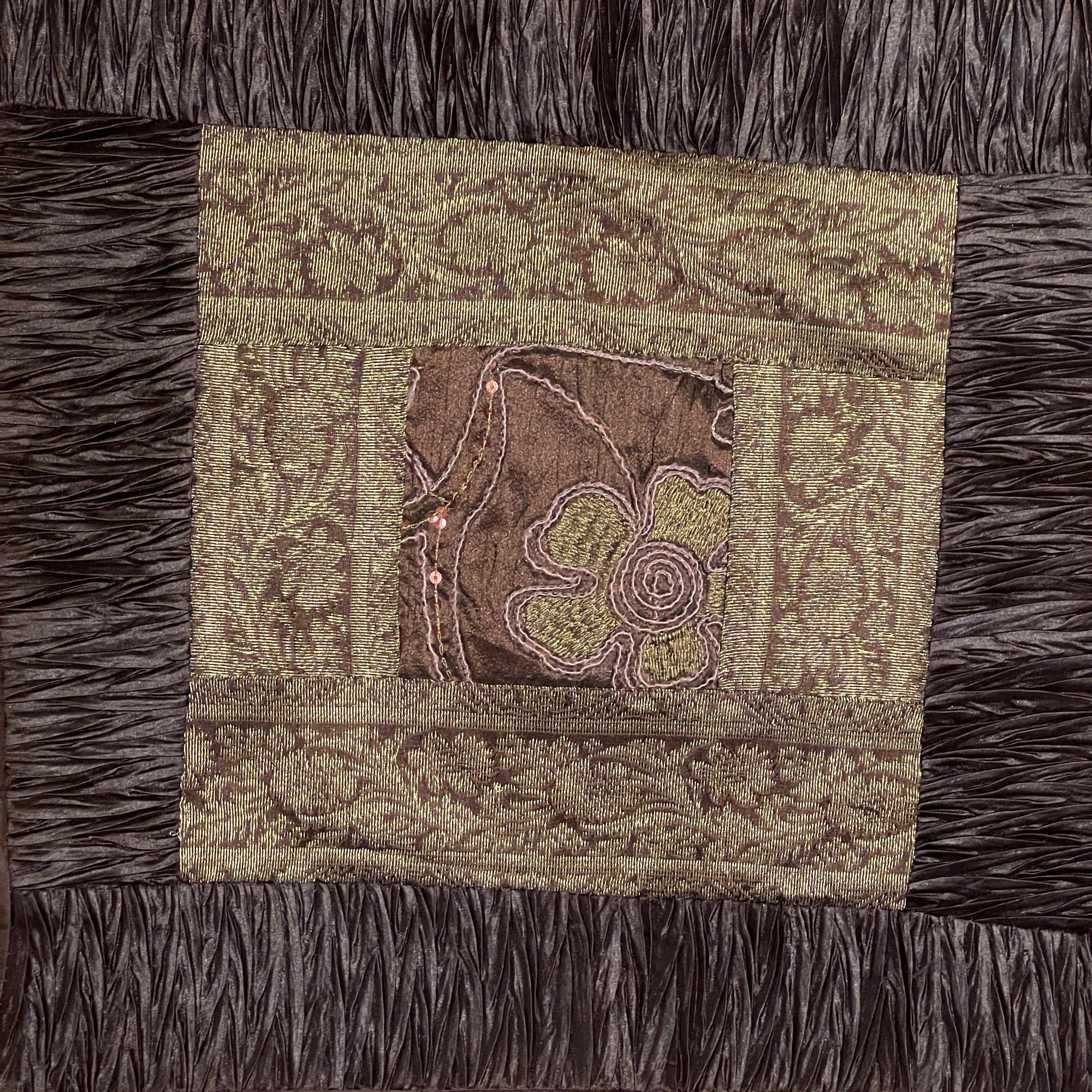 Brown brocade flower