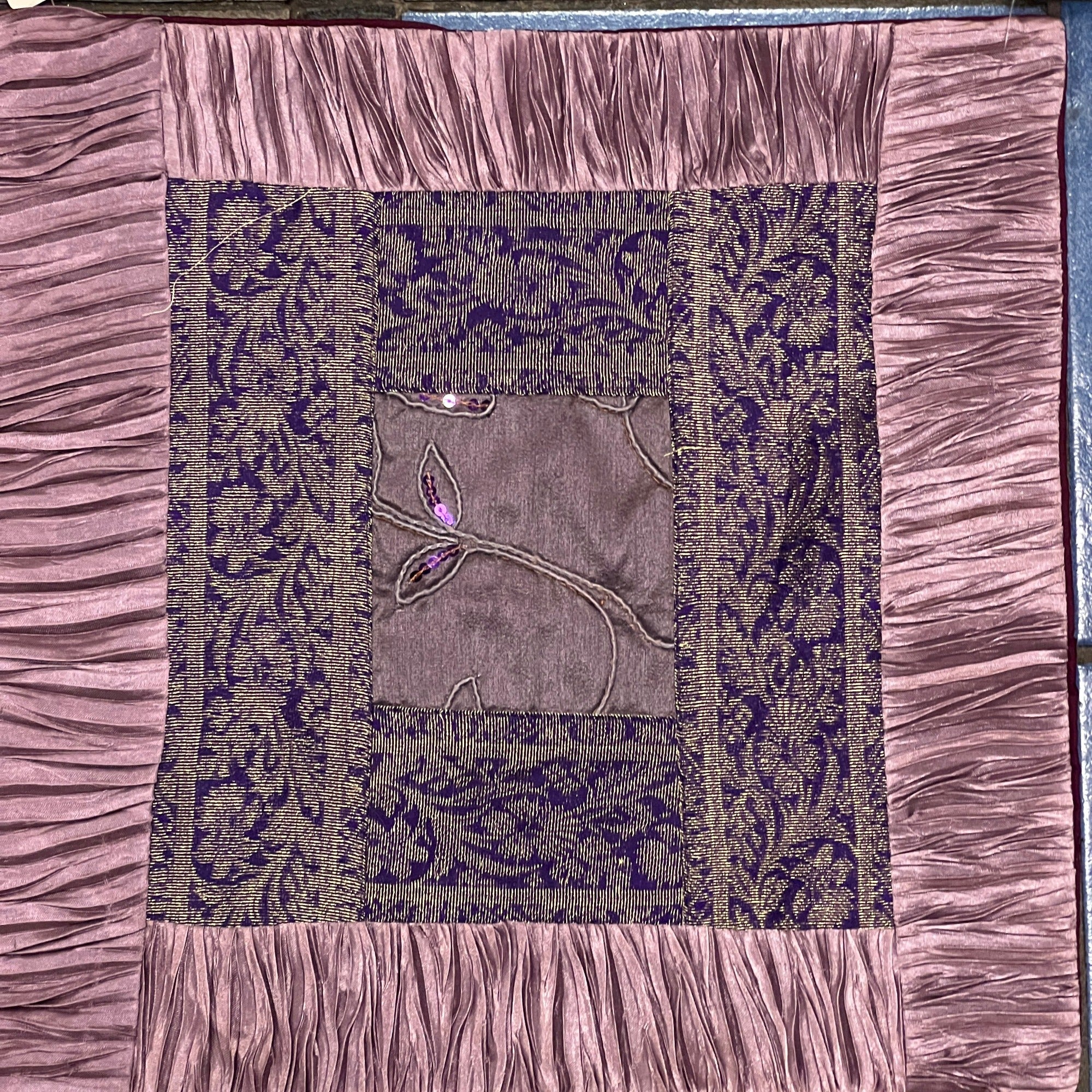 Silk Pillow Covers-Purples-Many Styles - Vintage India NYC