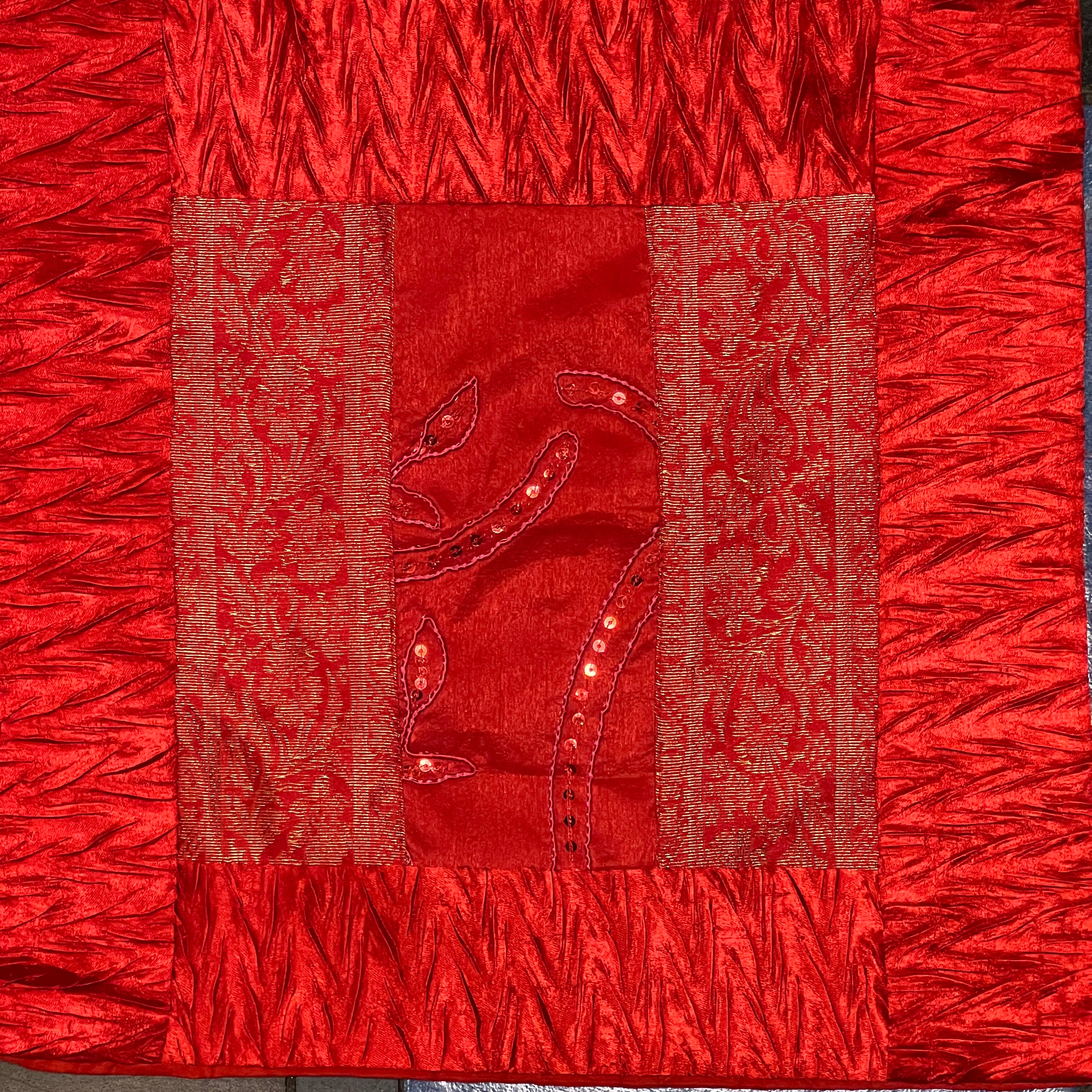 Silk Pillow Covers-Reds - Vintage India NYC