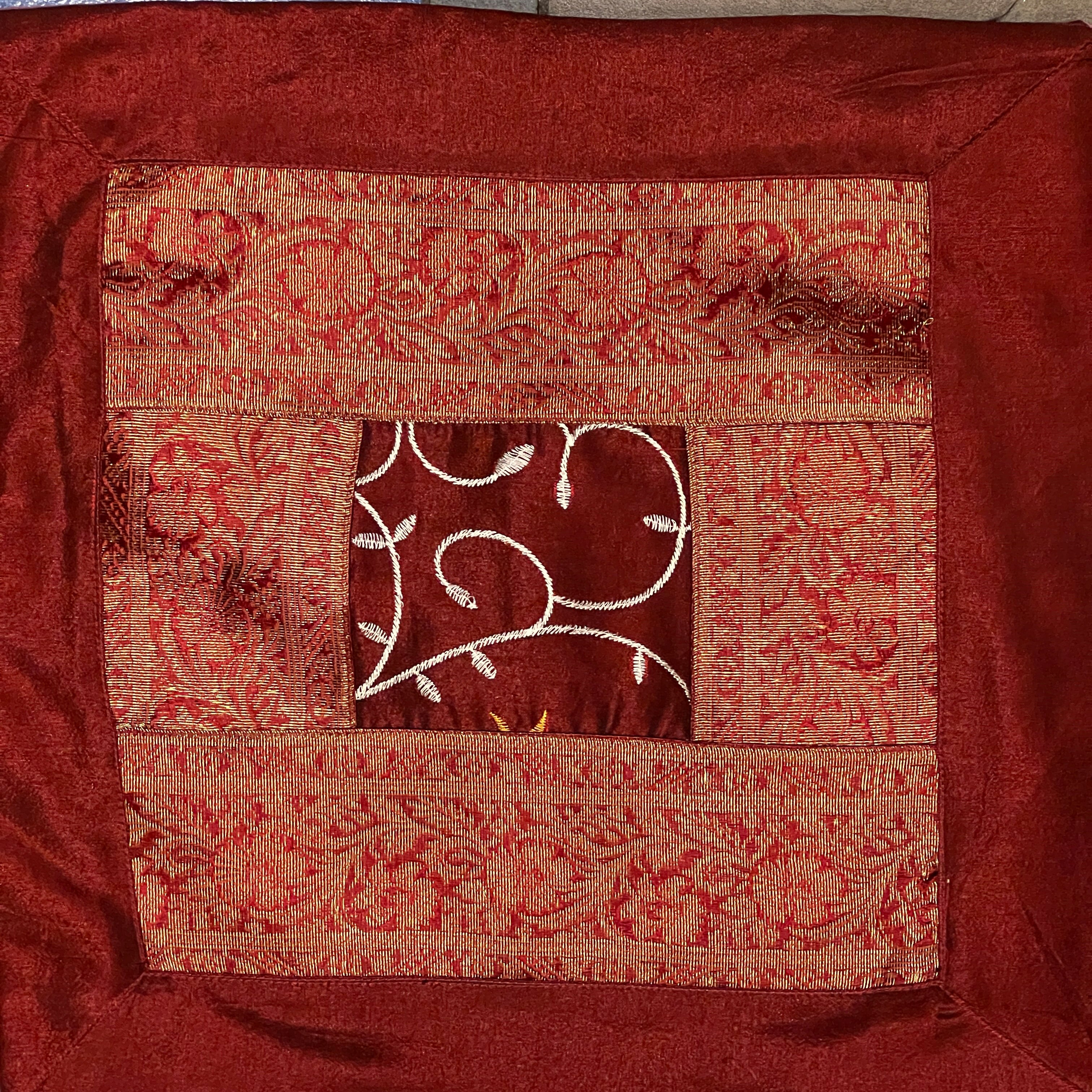 Silk Pillow Covers-Reds - Vintage India NYC