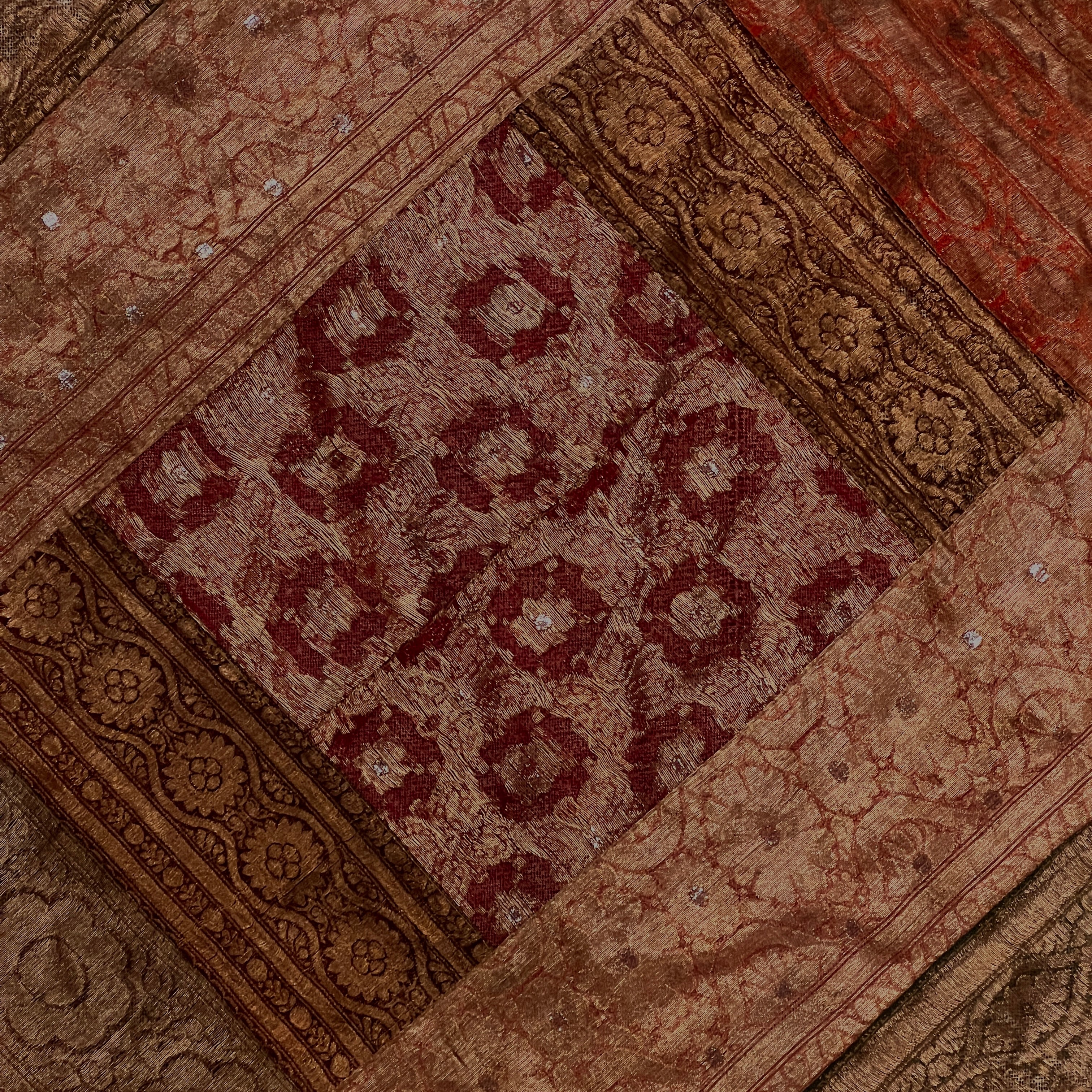 Silk Pillow Covers-Reds - Vintage India NYC