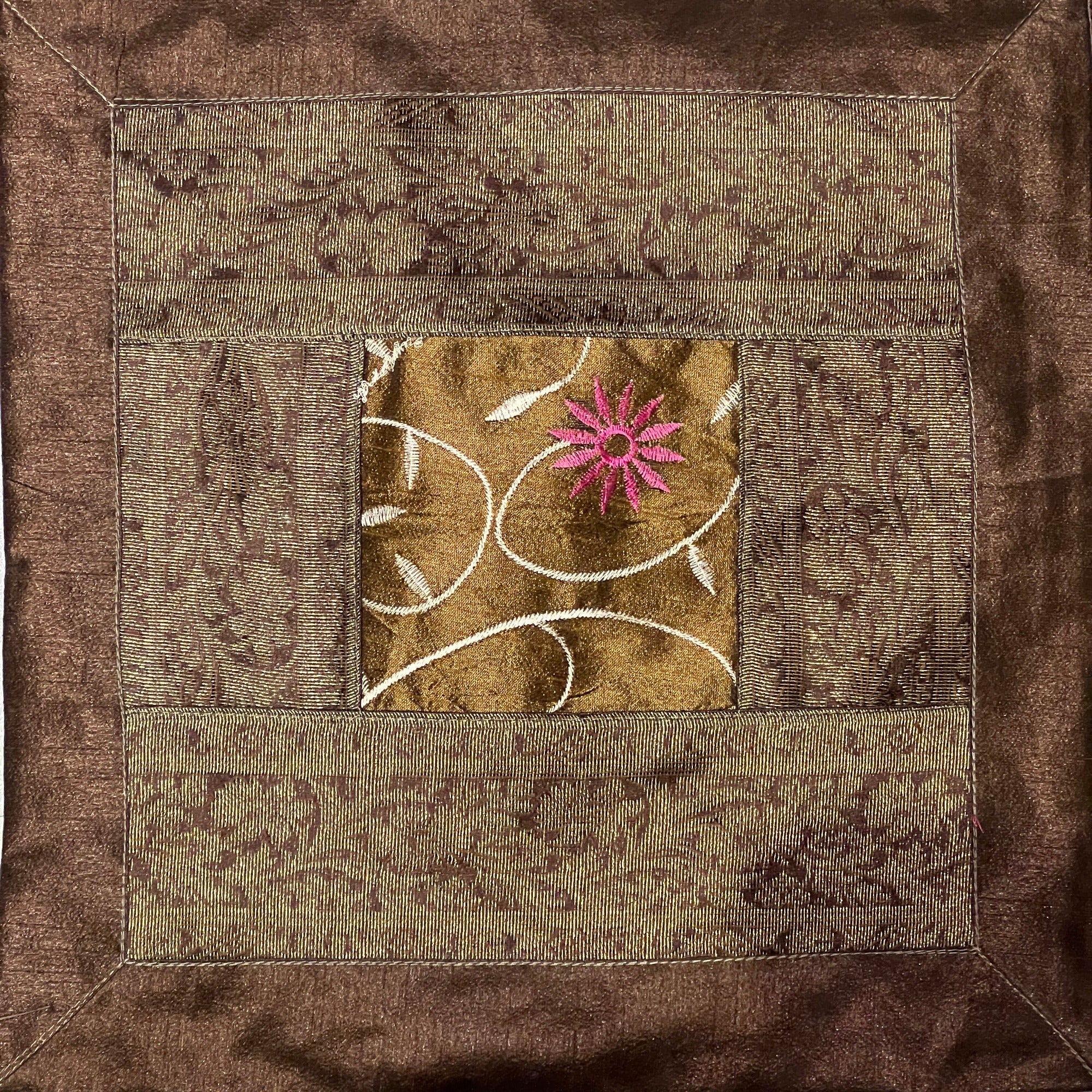 Silk Pillow Covers-Warm Tones- Many Styles - Vintage India NYC