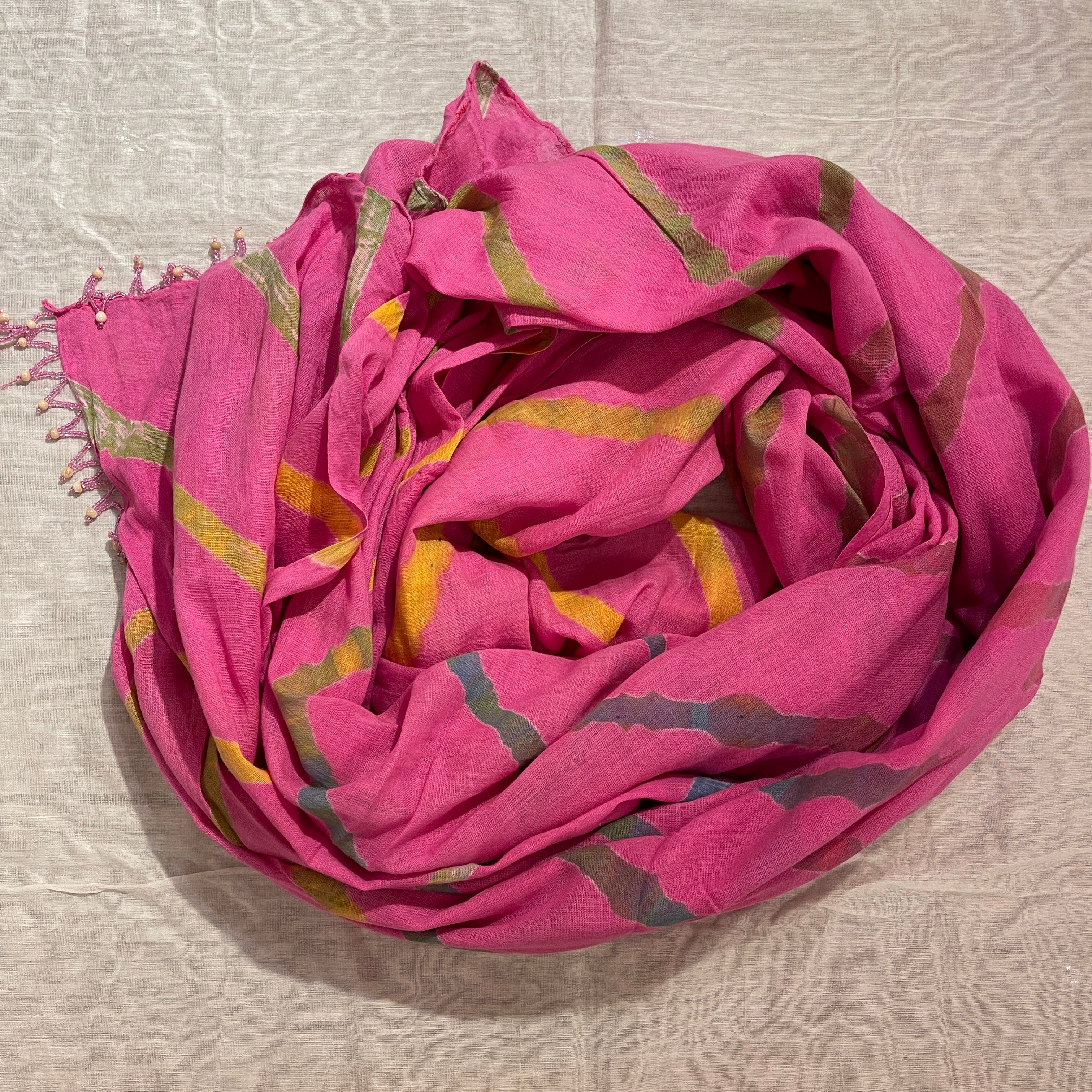 Cotton Leheriya Dupattas - Vintage India NYC