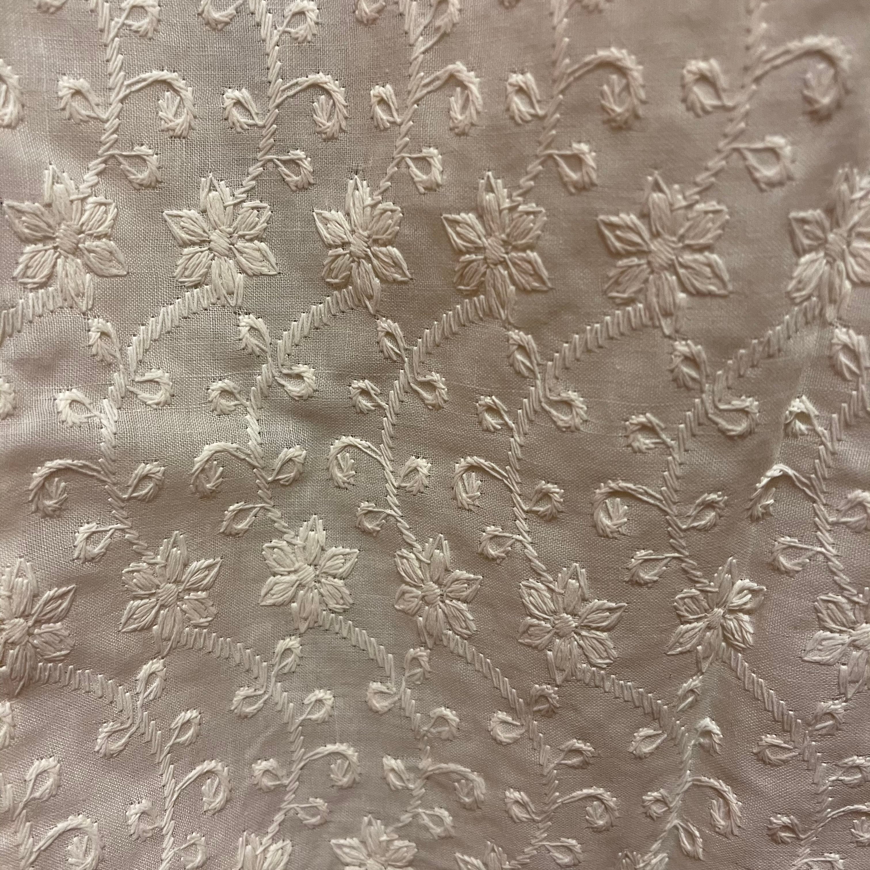 SH Block print Kurta w/Chikan Pants - 2 Colors - Vintage India NYC