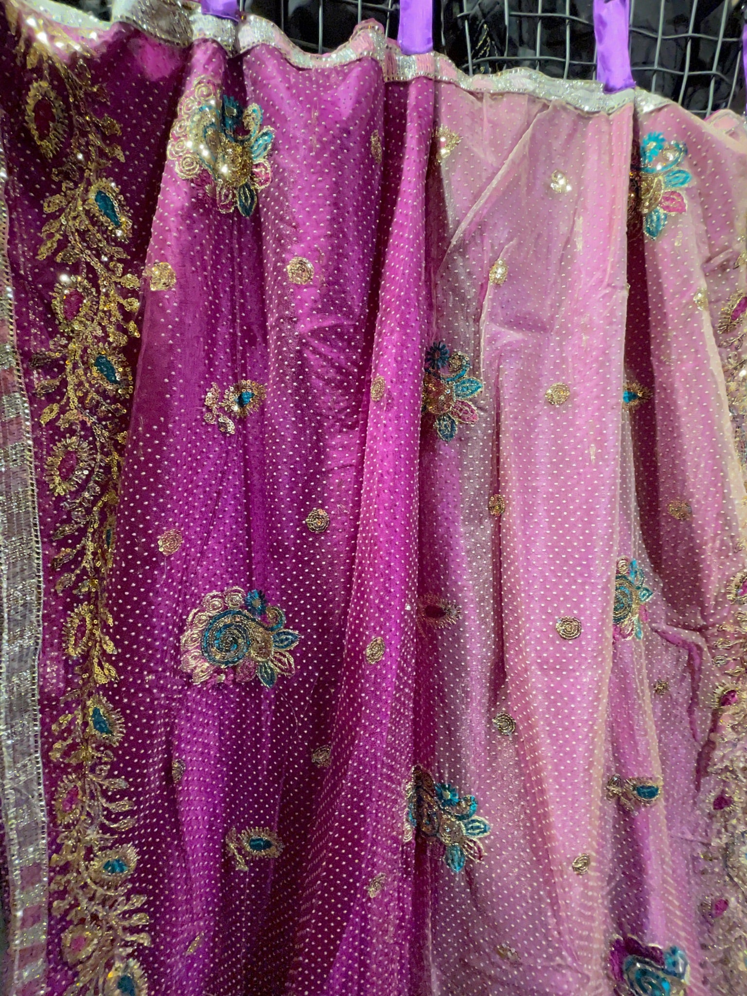 Single Curtains - Purples - Vintage India NYC