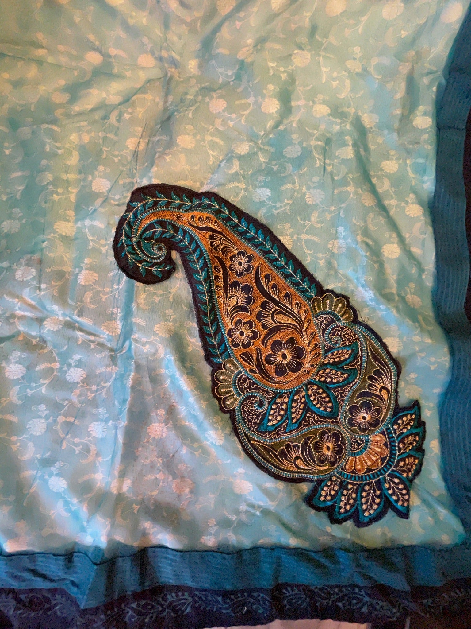 Single Curtains-Blues-7 Styles - Vintage India NYC
