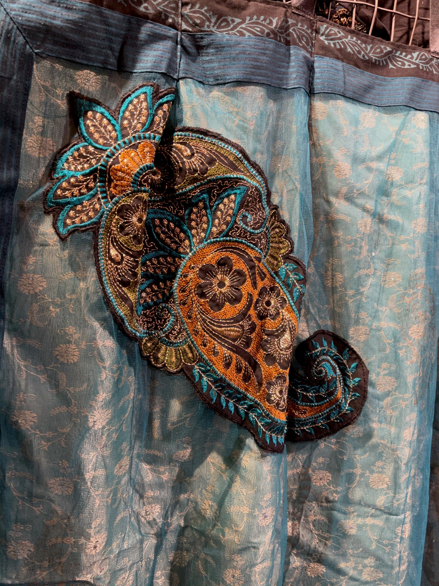 Single Curtains-Blues-7 Styles - Vintage India NYC
