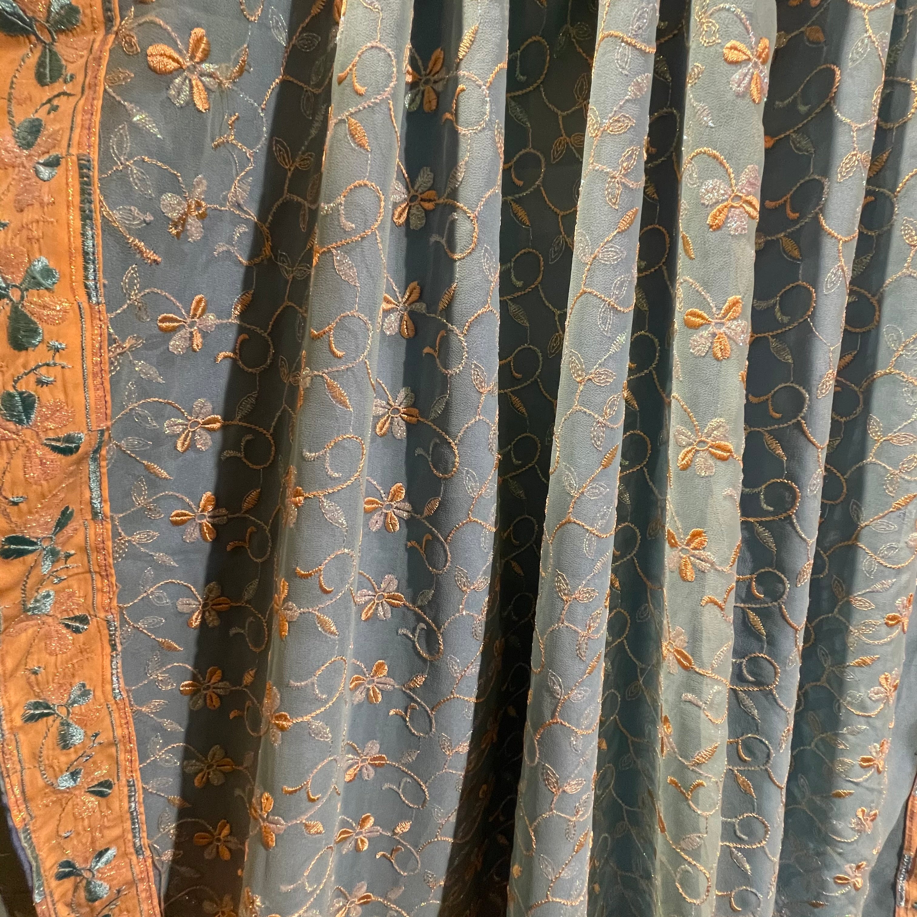 Single Curtains-Blues-7 Styles - Vintage India NYC
