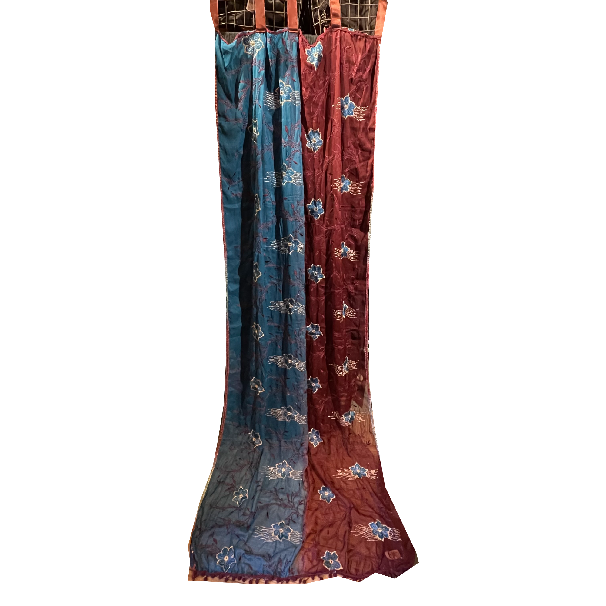 Single Curtains-Blues-7 Styles - Vintage India NYC