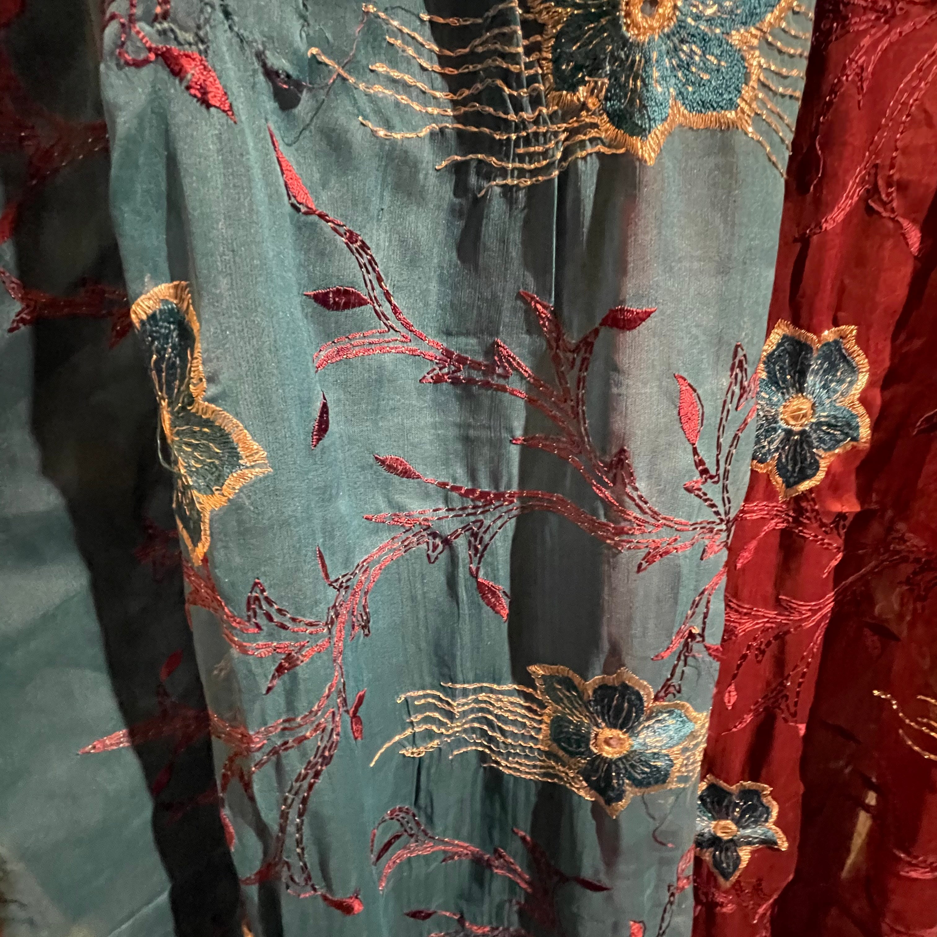 Single Curtains-Blues-7 Styles - Vintage India NYC
