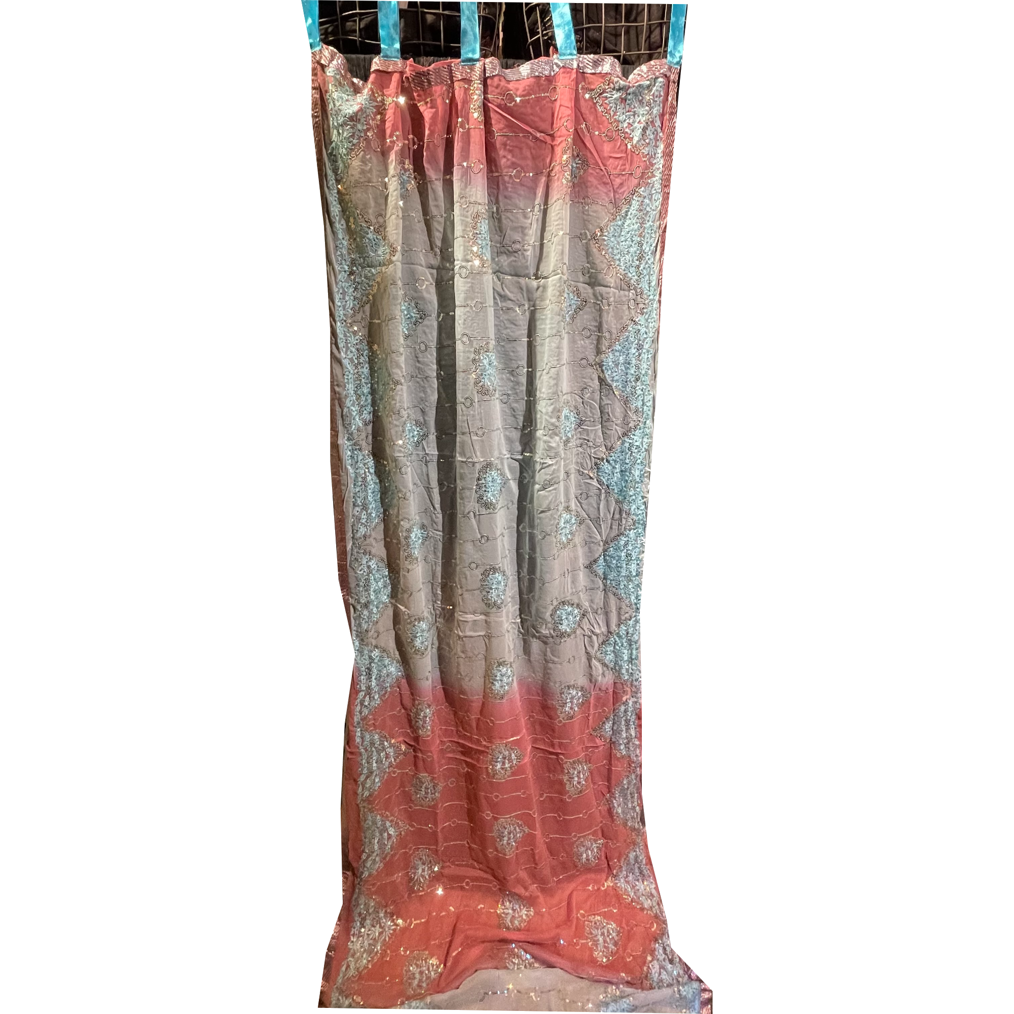 Single Curtains-Blues-7 Styles - Vintage India NYC
