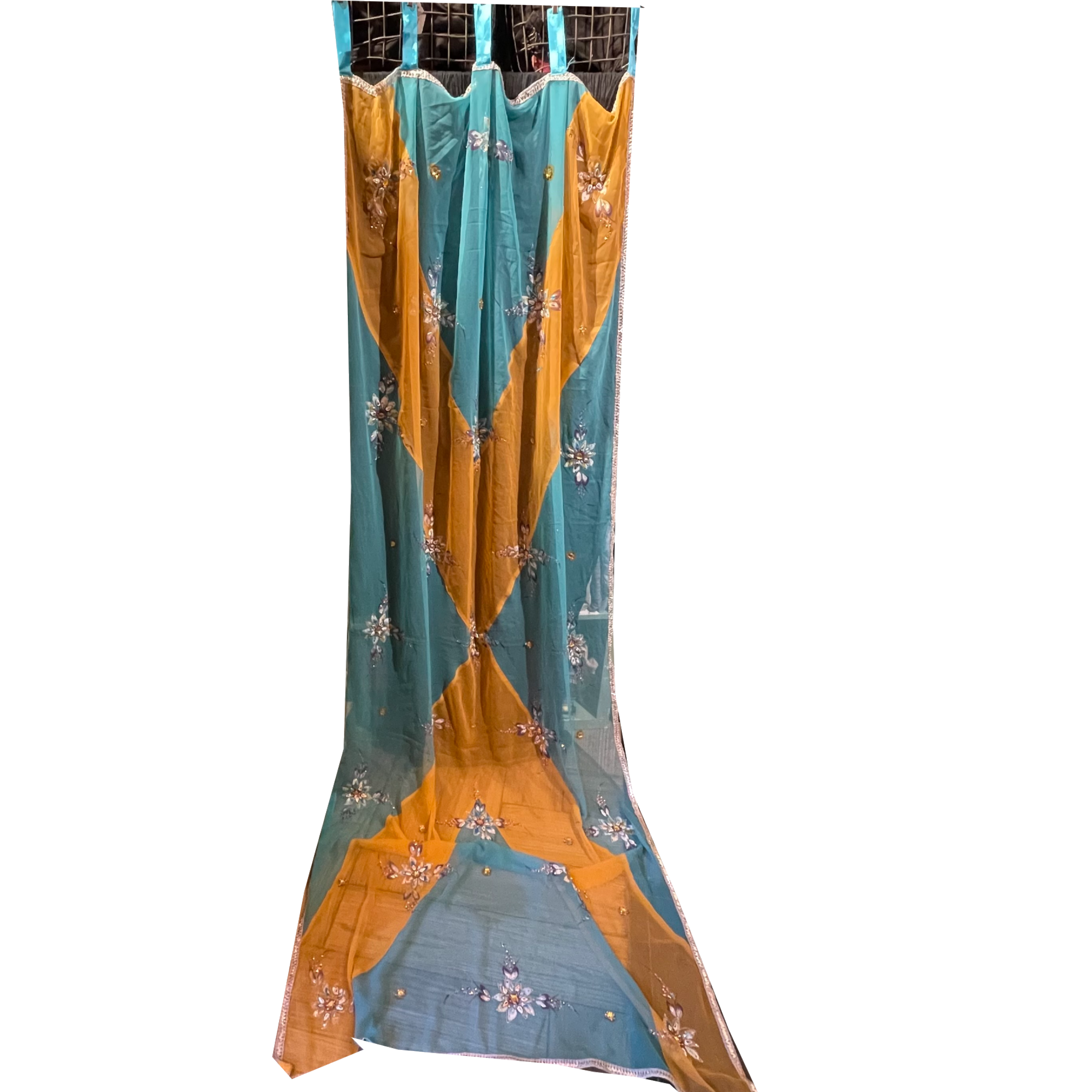 Single Curtains-Blues-7 Styles - Vintage India NYC