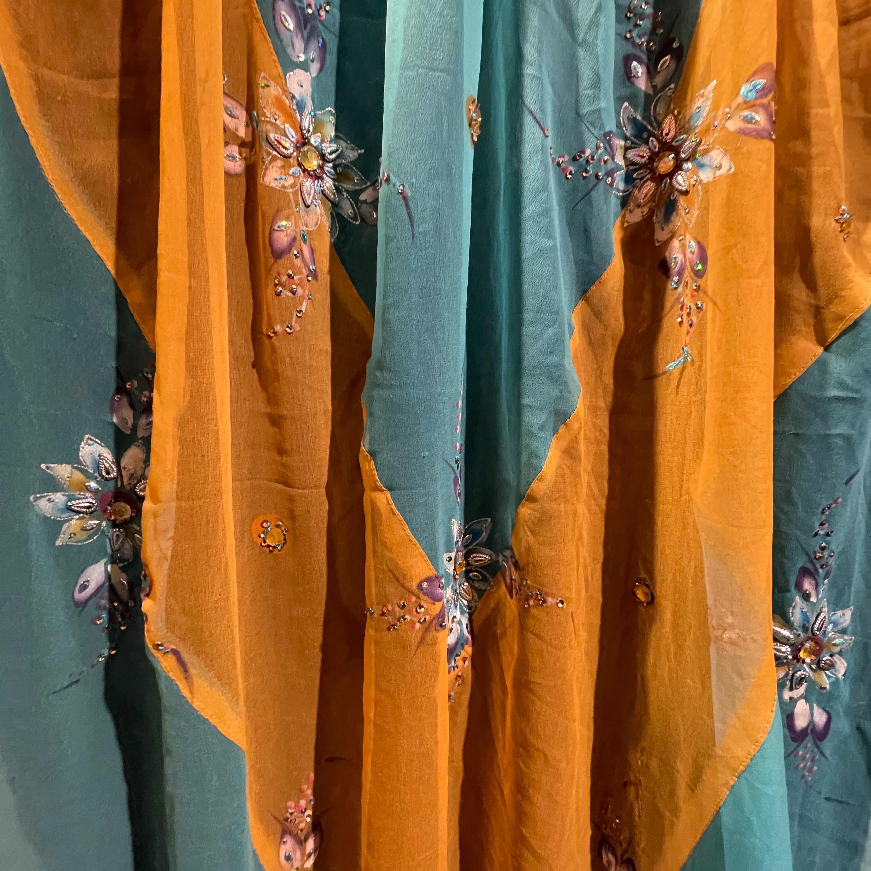 Single Curtains-Blues-7 Styles - Vintage India NYC