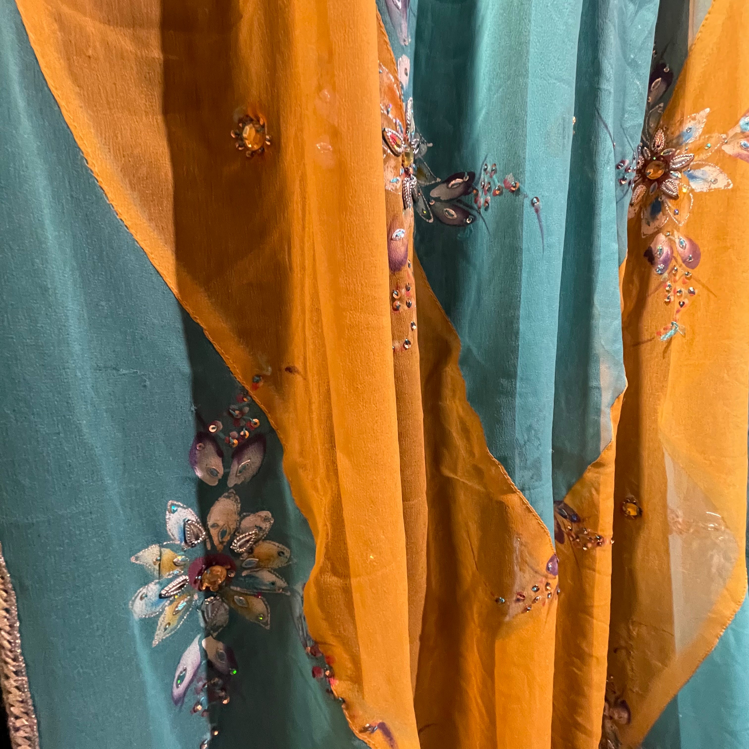 Single Curtains-Blues-7 Styles - Vintage India NYC