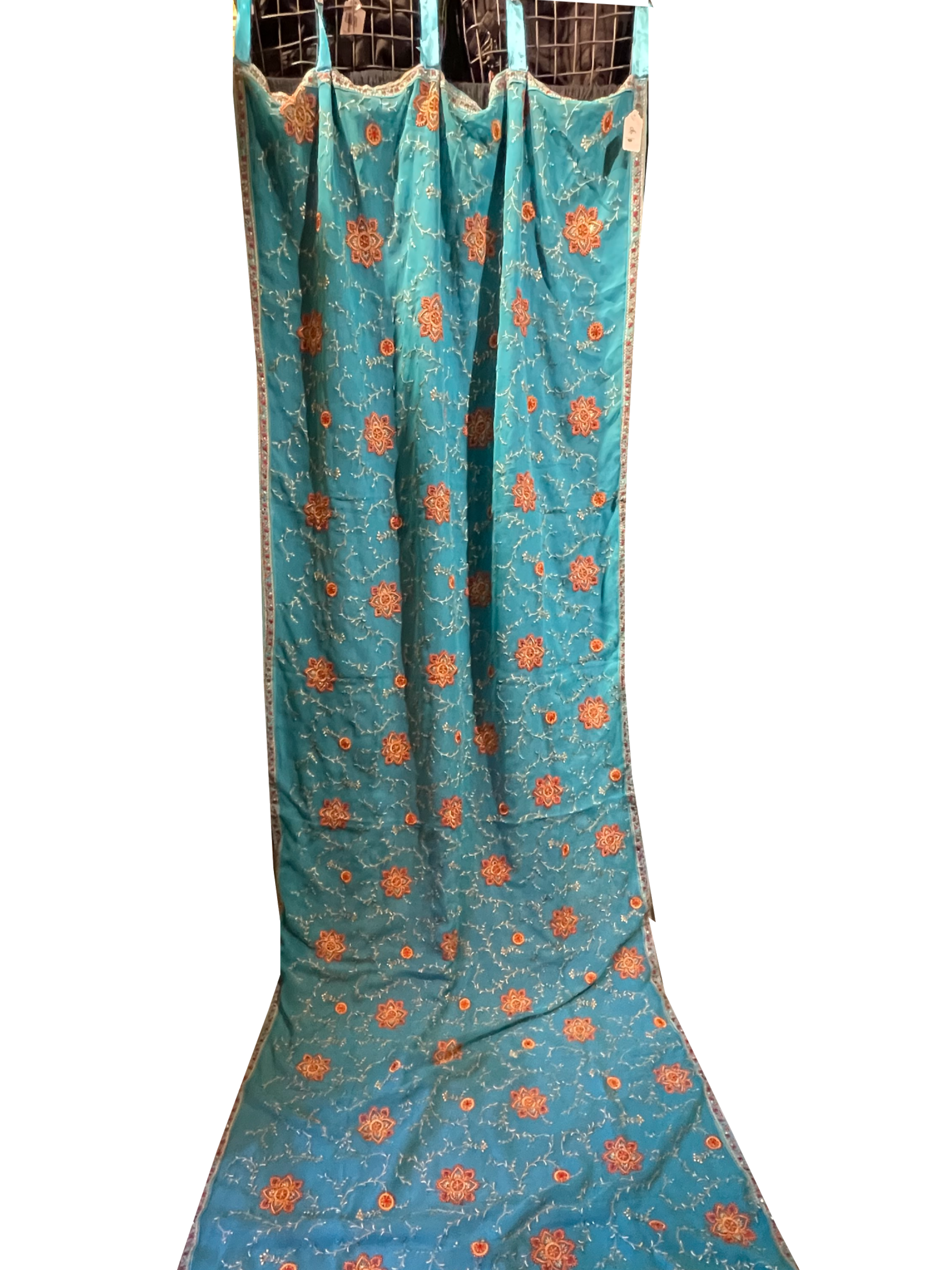 Single Curtains-Blues-7 Styles - Vintage India NYC