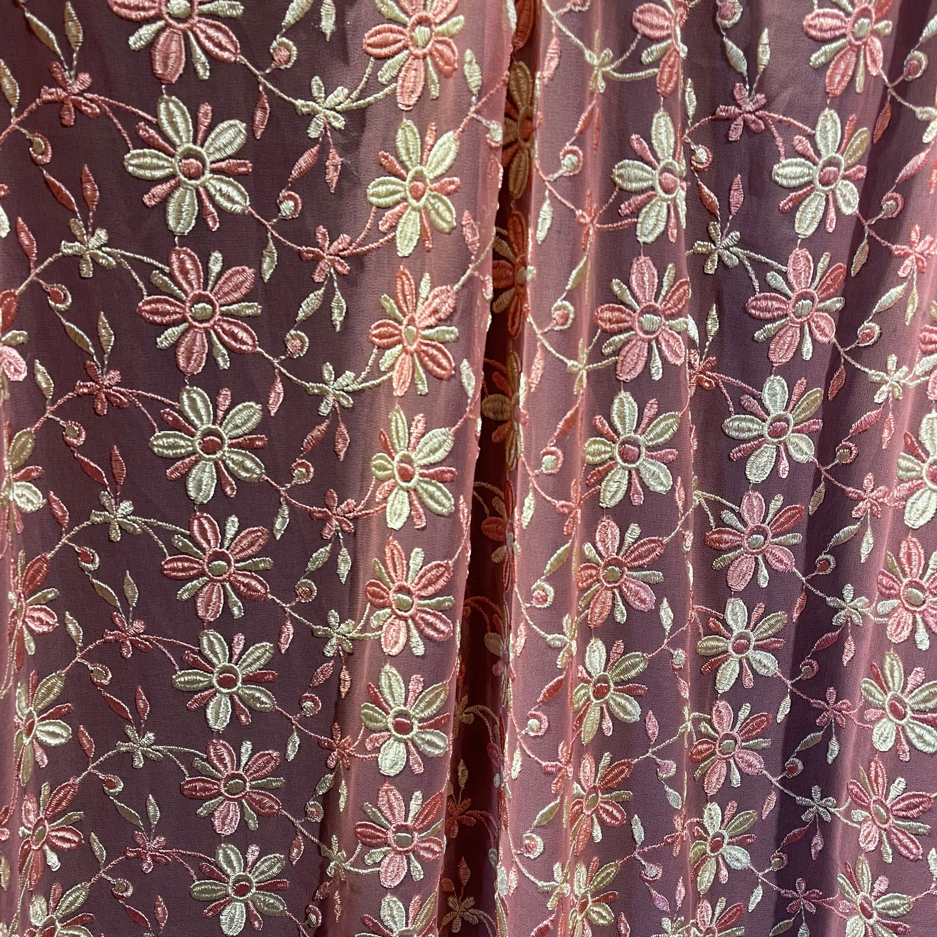 Single Unlined Pink Curtains -10 Styles - Vintage India NYC