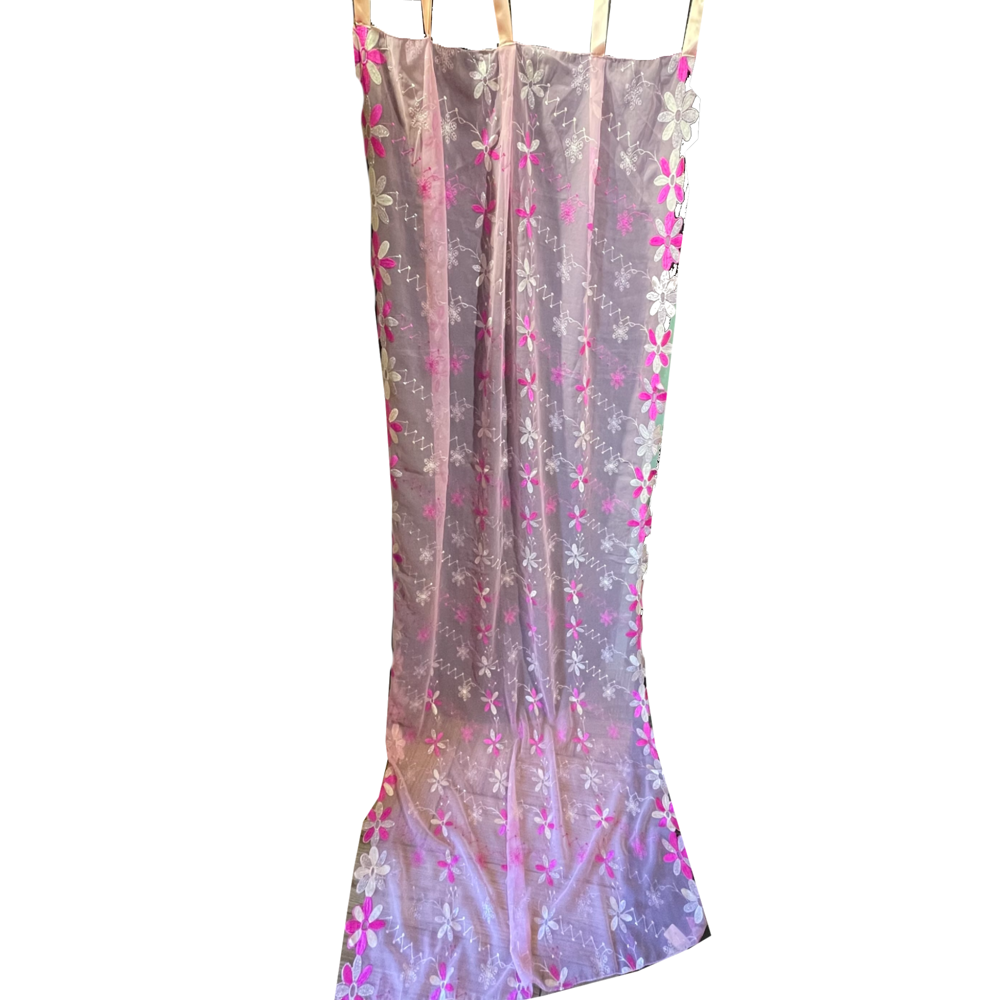 Single Unlined Pink Curtains -10 Styles - Vintage India NYC
