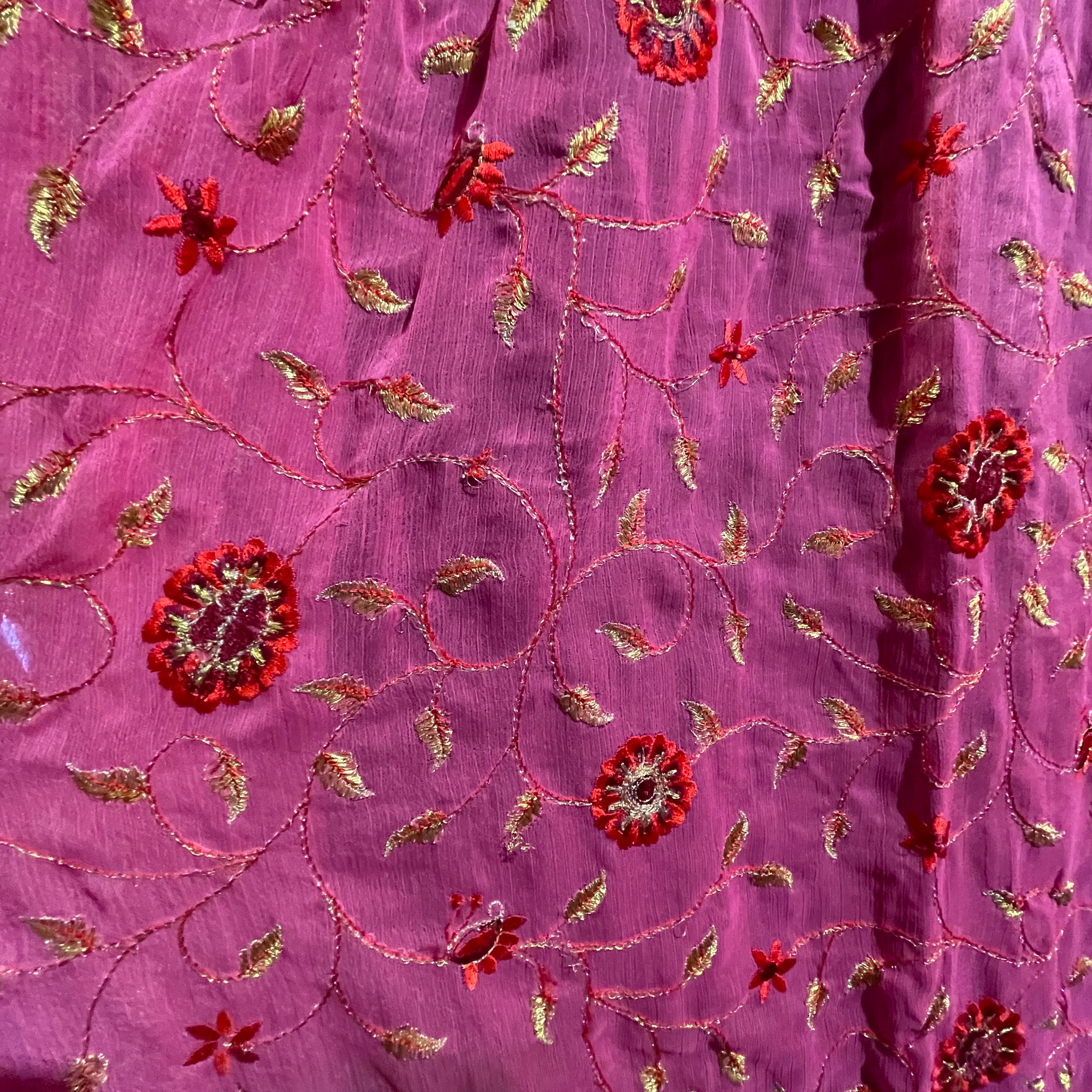 Single Unlined Pink Curtains -10 Styles - Vintage India NYC
