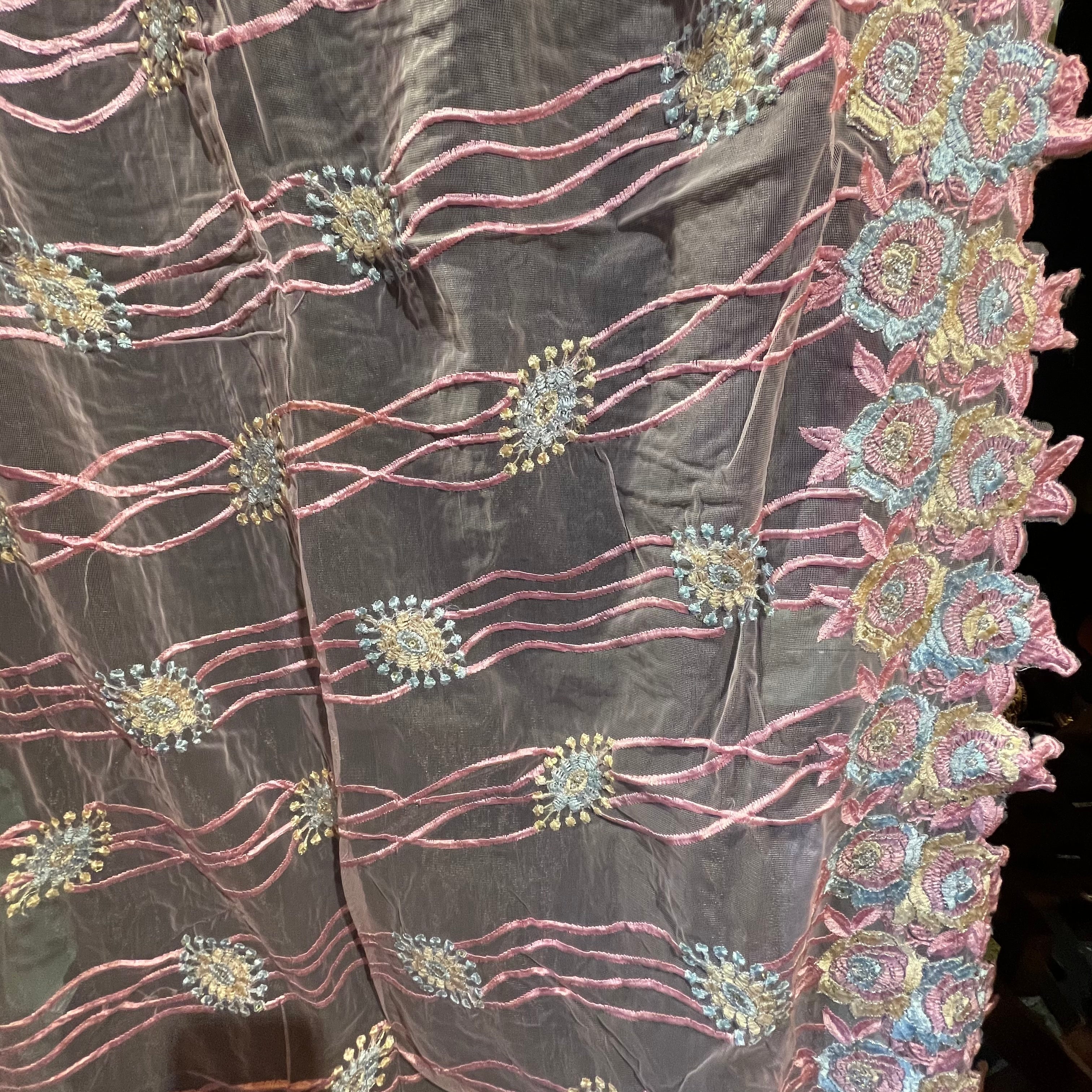 Single Unlined Pink Curtains -10 Styles - Vintage India NYC