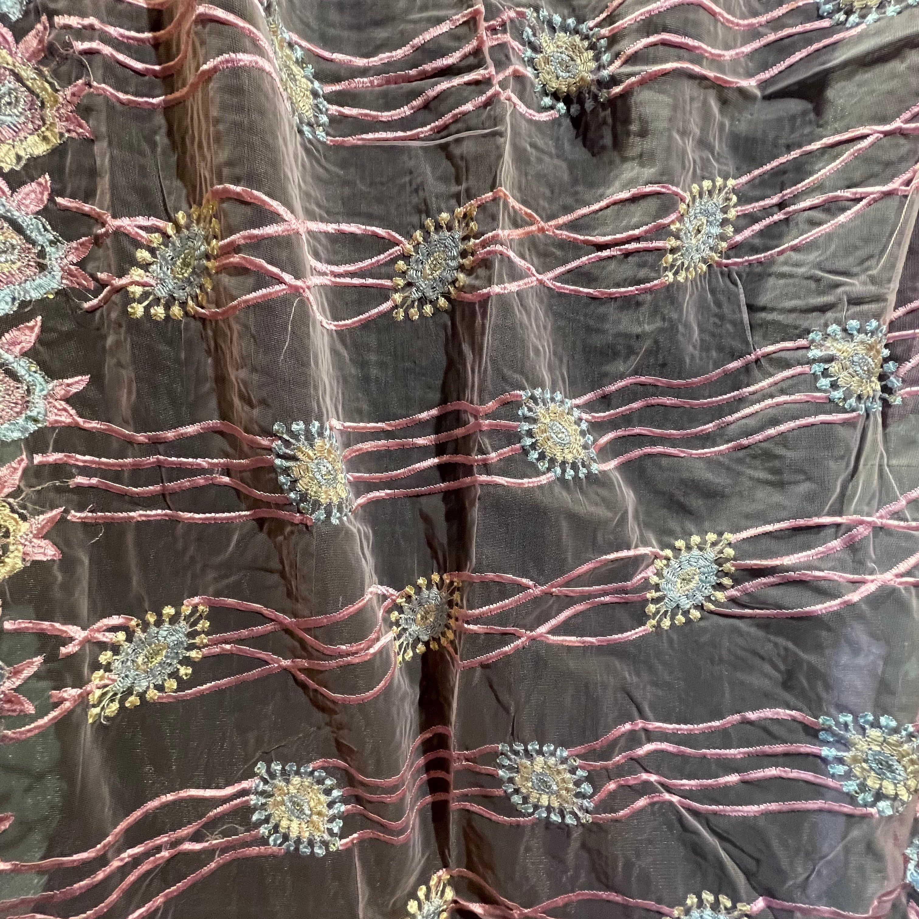 Single Unlined Pink Curtains -10 Styles - Vintage India NYC