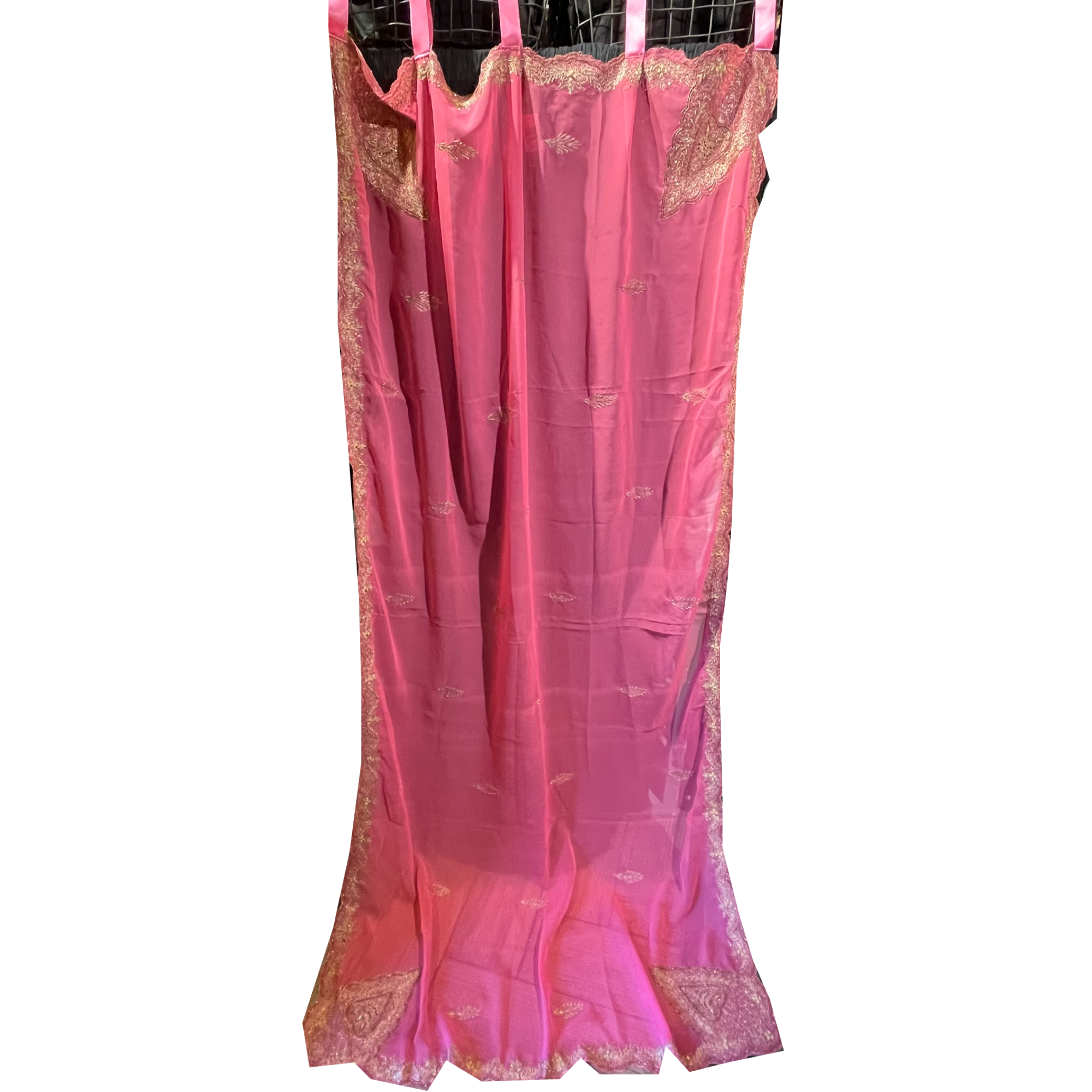 Single Unlined Pink Curtains -10 Styles - Vintage India NYC