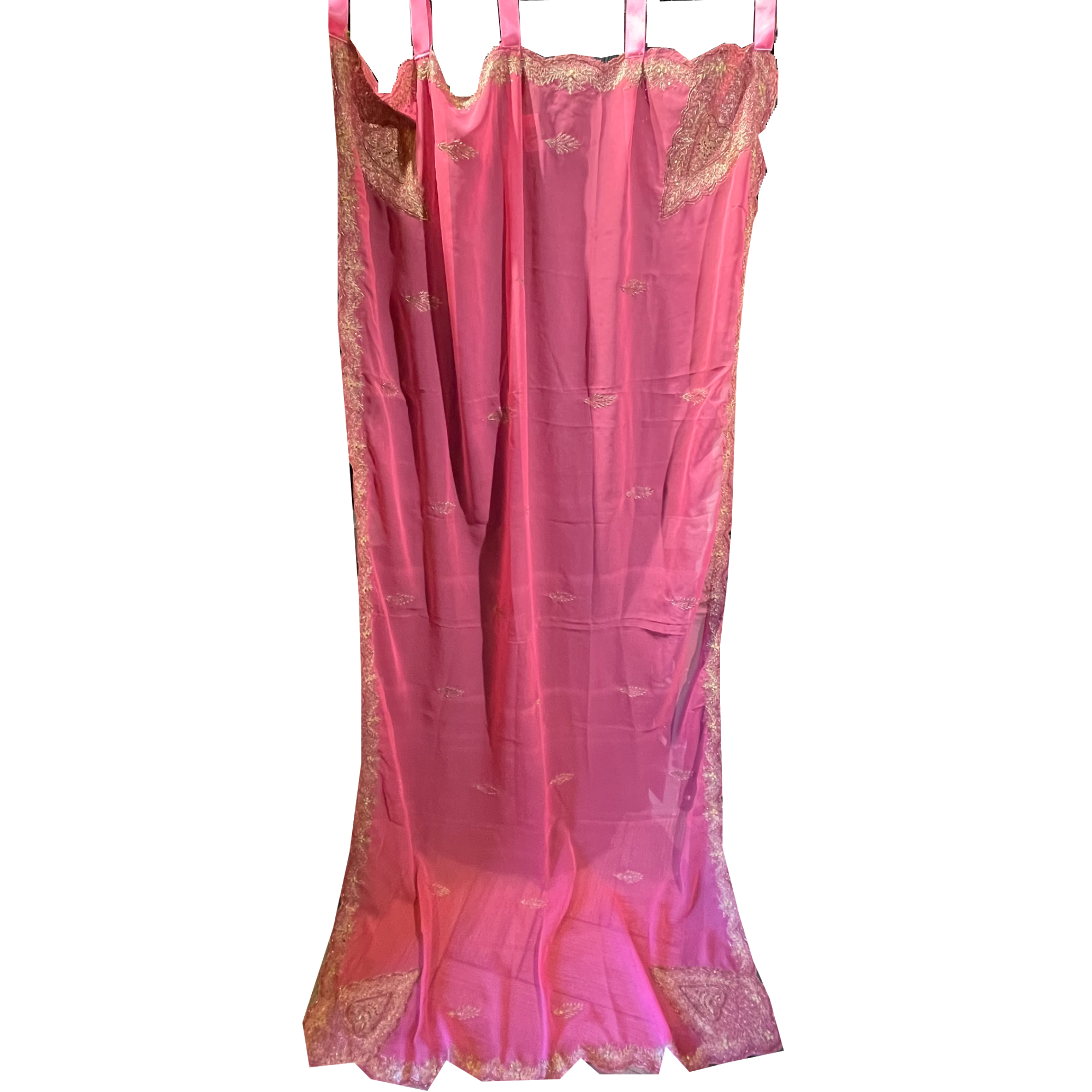 Single Unlined Pink Curtains -10 Styles - Vintage India NYC