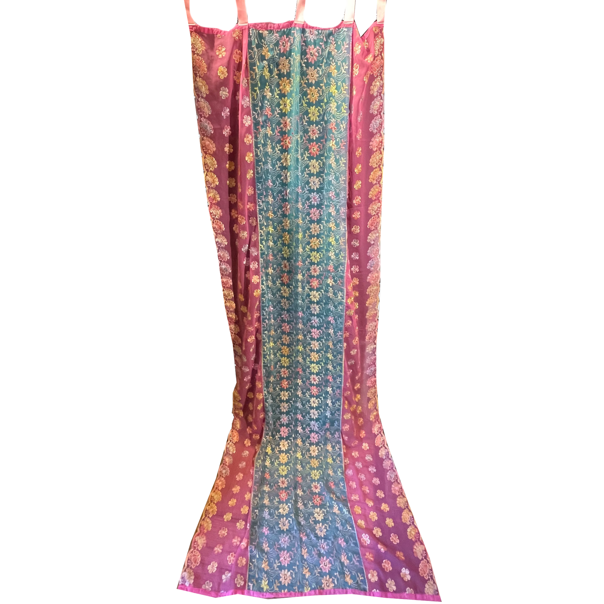 Single Unlined Pink Curtains -10 Styles - Vintage India NYC