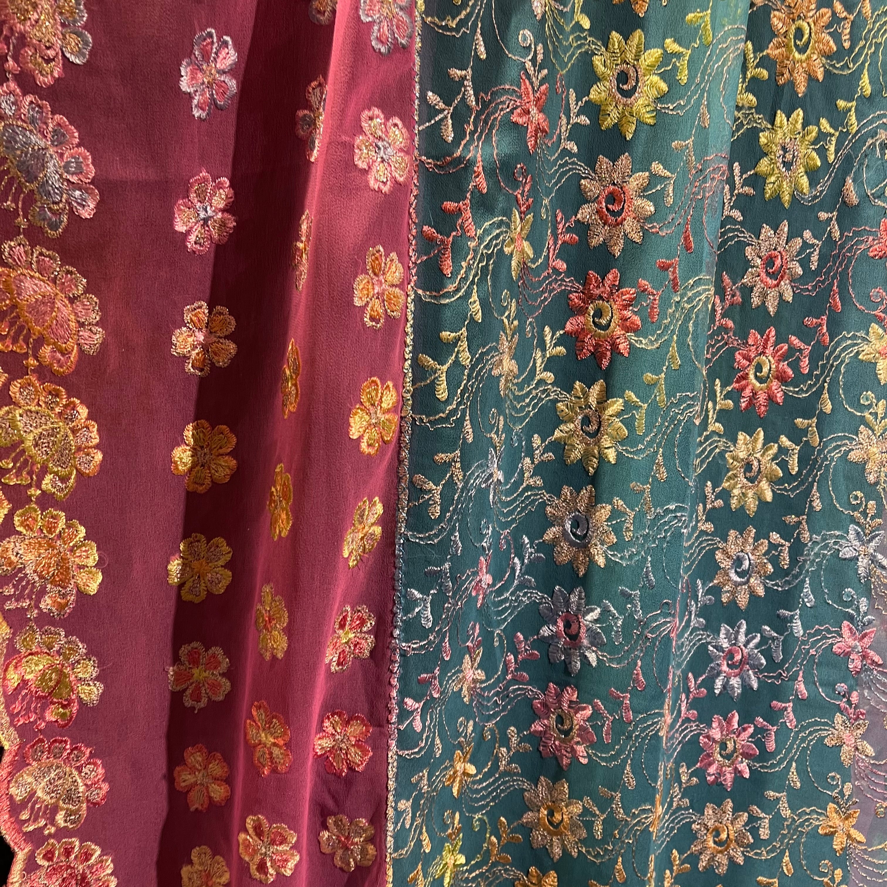 Single Unlined Pink Curtains -10 Styles - Vintage India NYC