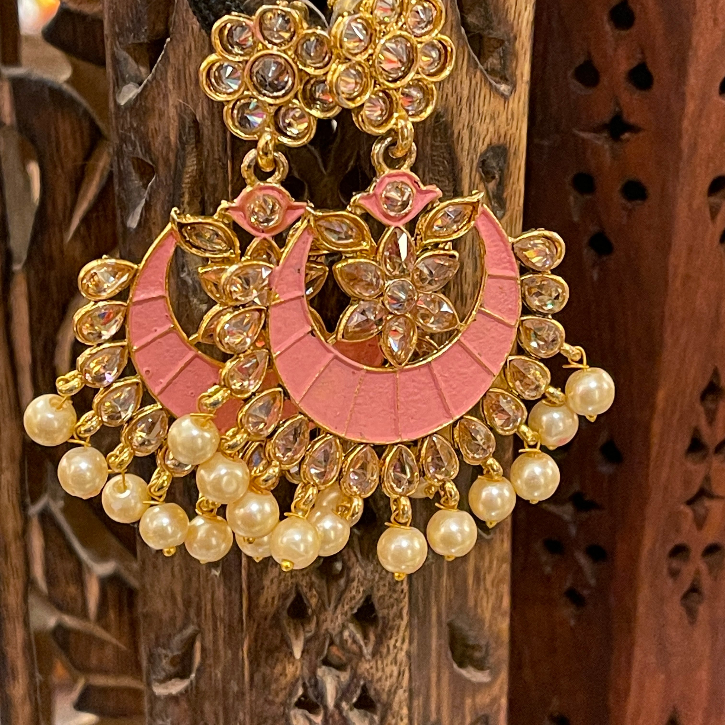 Baby Pink Earrings - Vintage India NYC