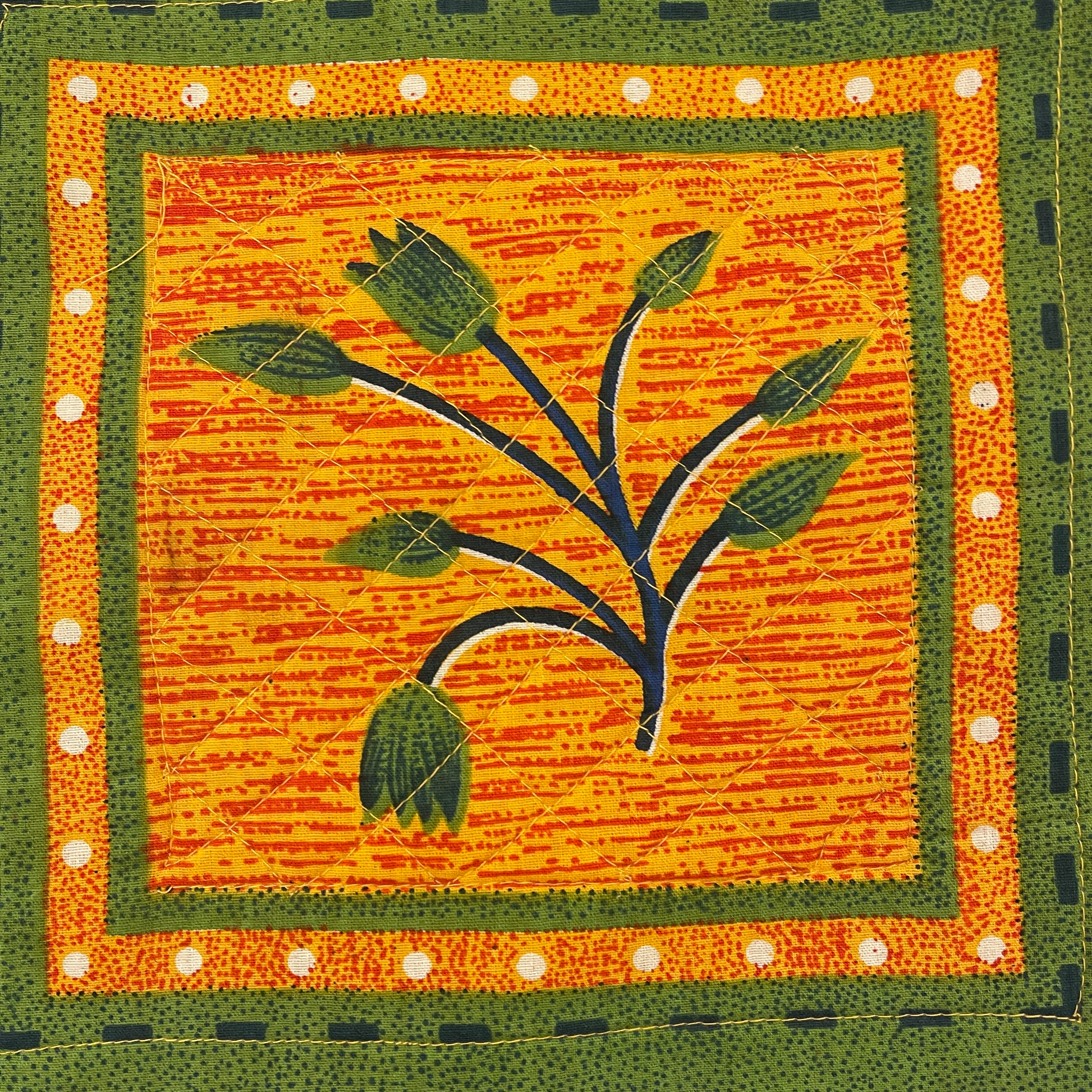 Multicolored Quilted Pillow Cover - Vintage India NYC