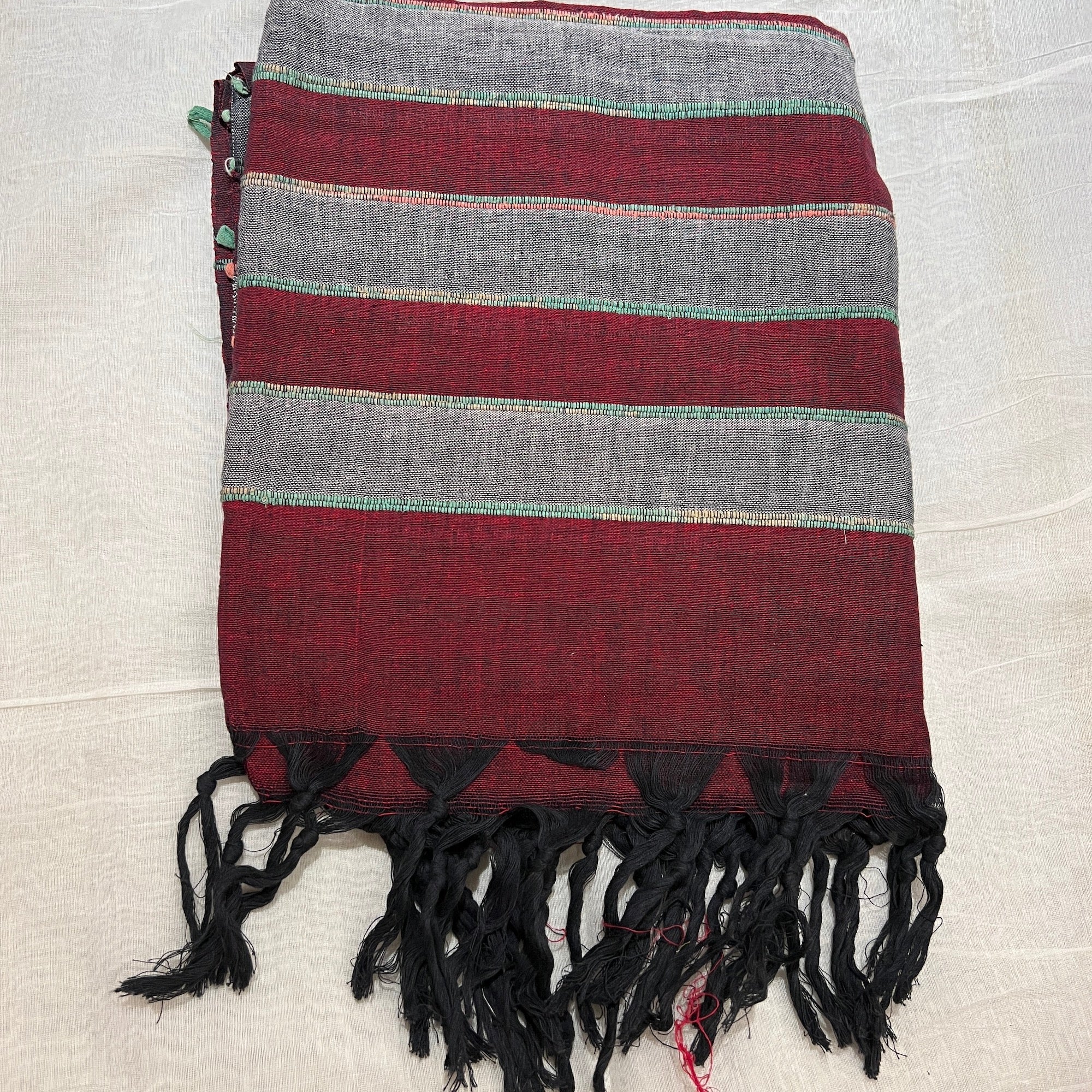 Handwoven Cotton Khadi Shawls-Various Colors - Vintage India NYC