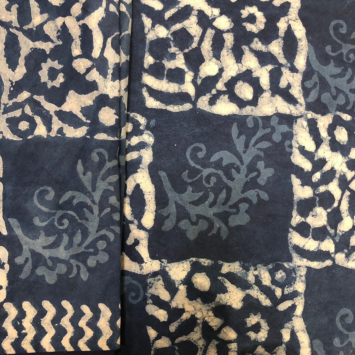 JM Cotton Indigo Sheets- Queen Size - Vintage India NYC