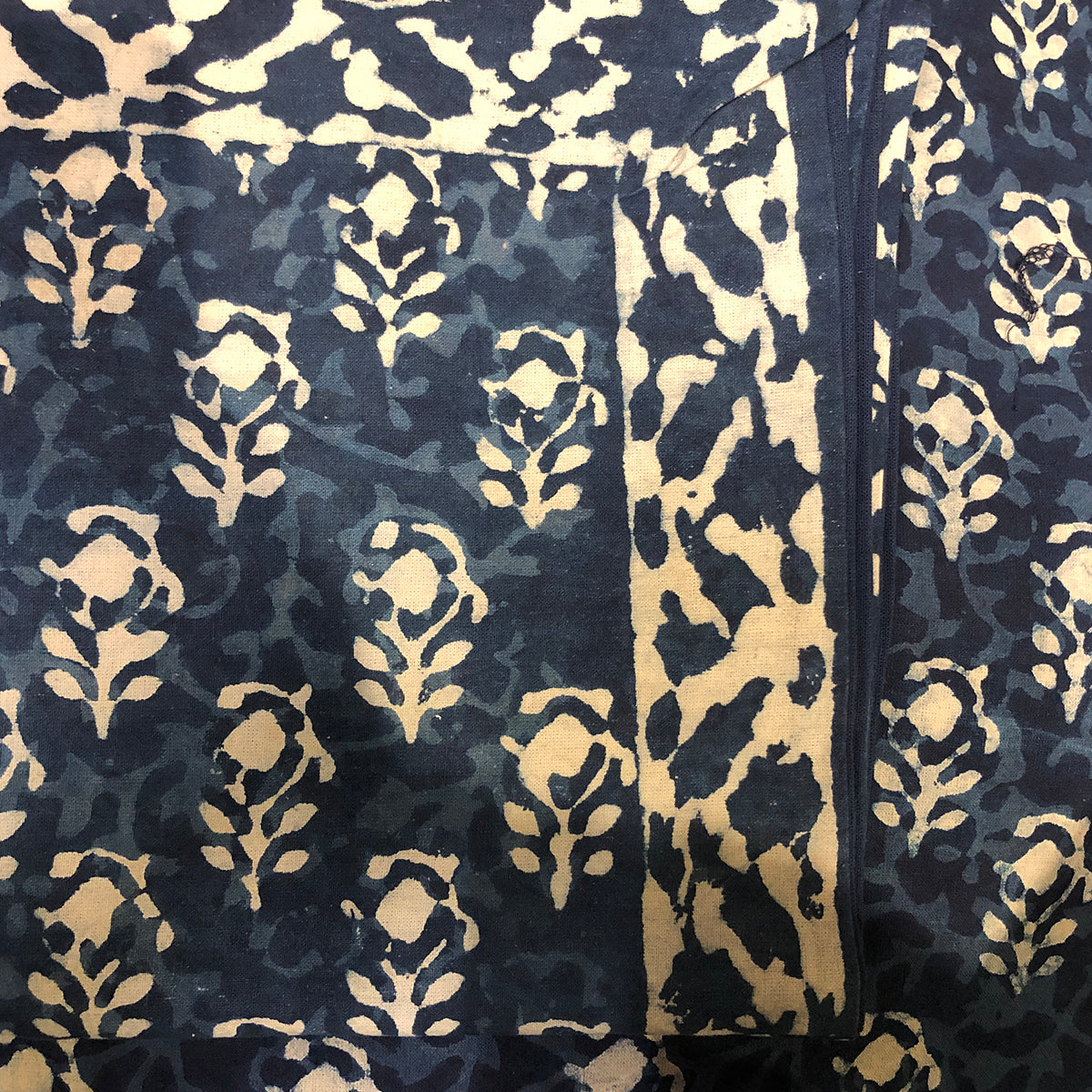 JM Cotton Indigo Sheets- Queen Size - Vintage India NYC