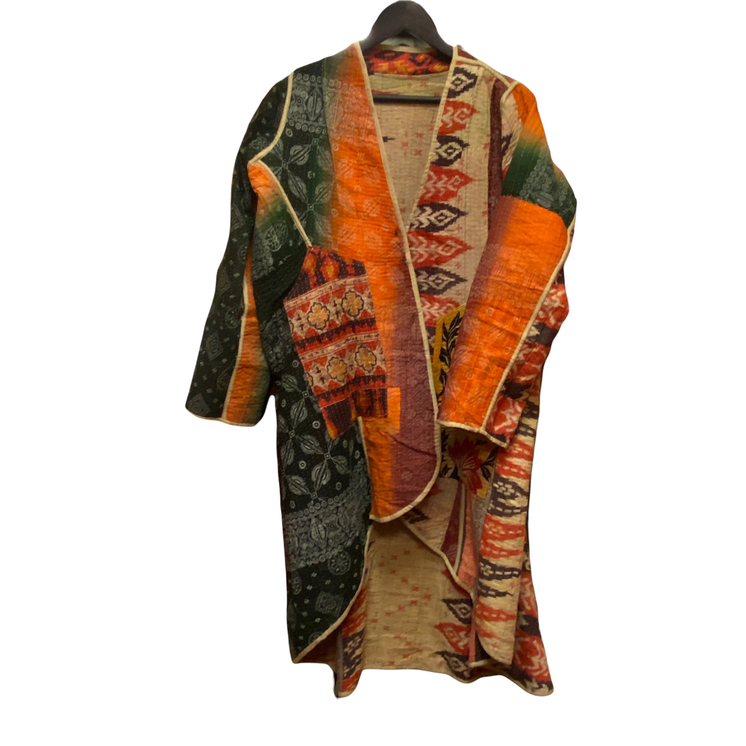 Long Kantha Coat-13 Styles - Vintage India NYC