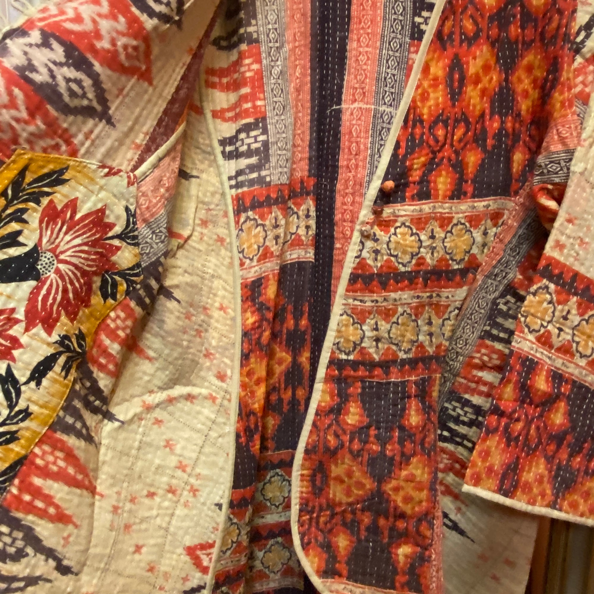 Long Kantha Coat-13 Styles - Vintage India NYC