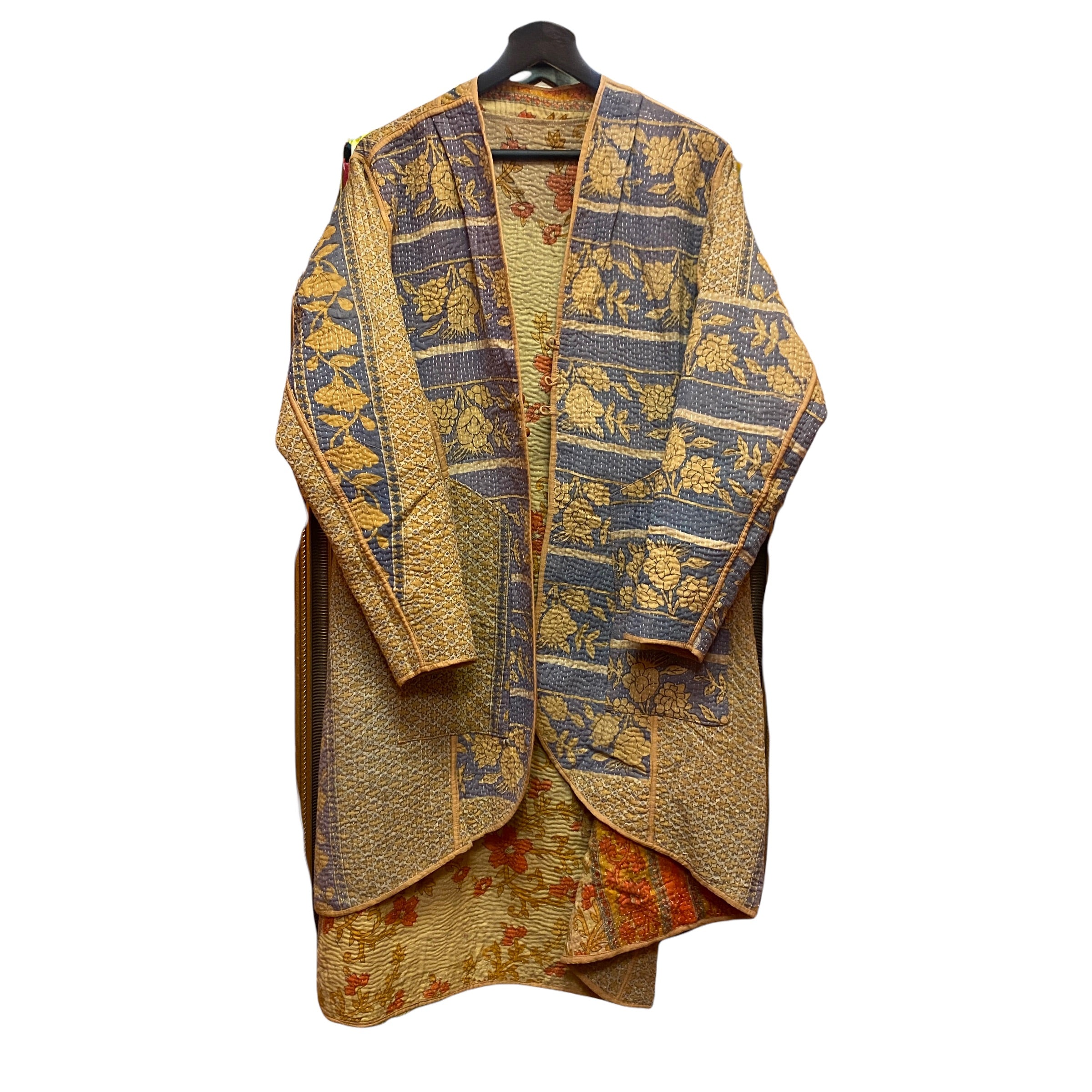 Long Kantha Coat-13 Styles - Vintage India NYC