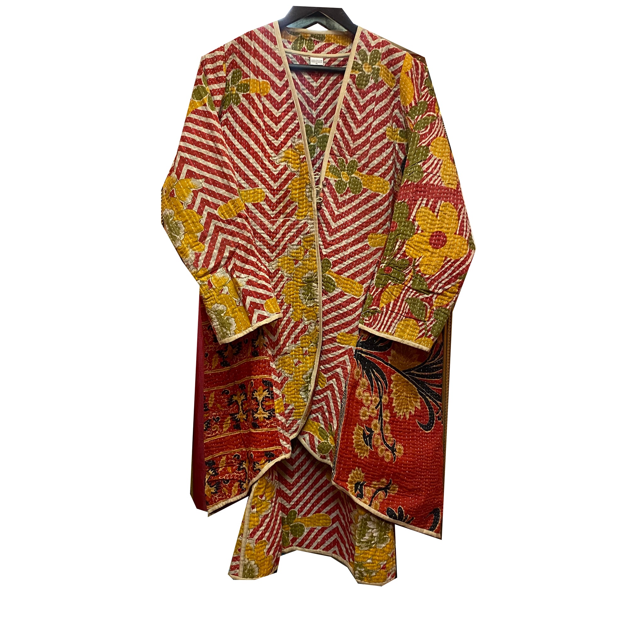 Long Kantha Coat-13 Styles - Vintage India NYC