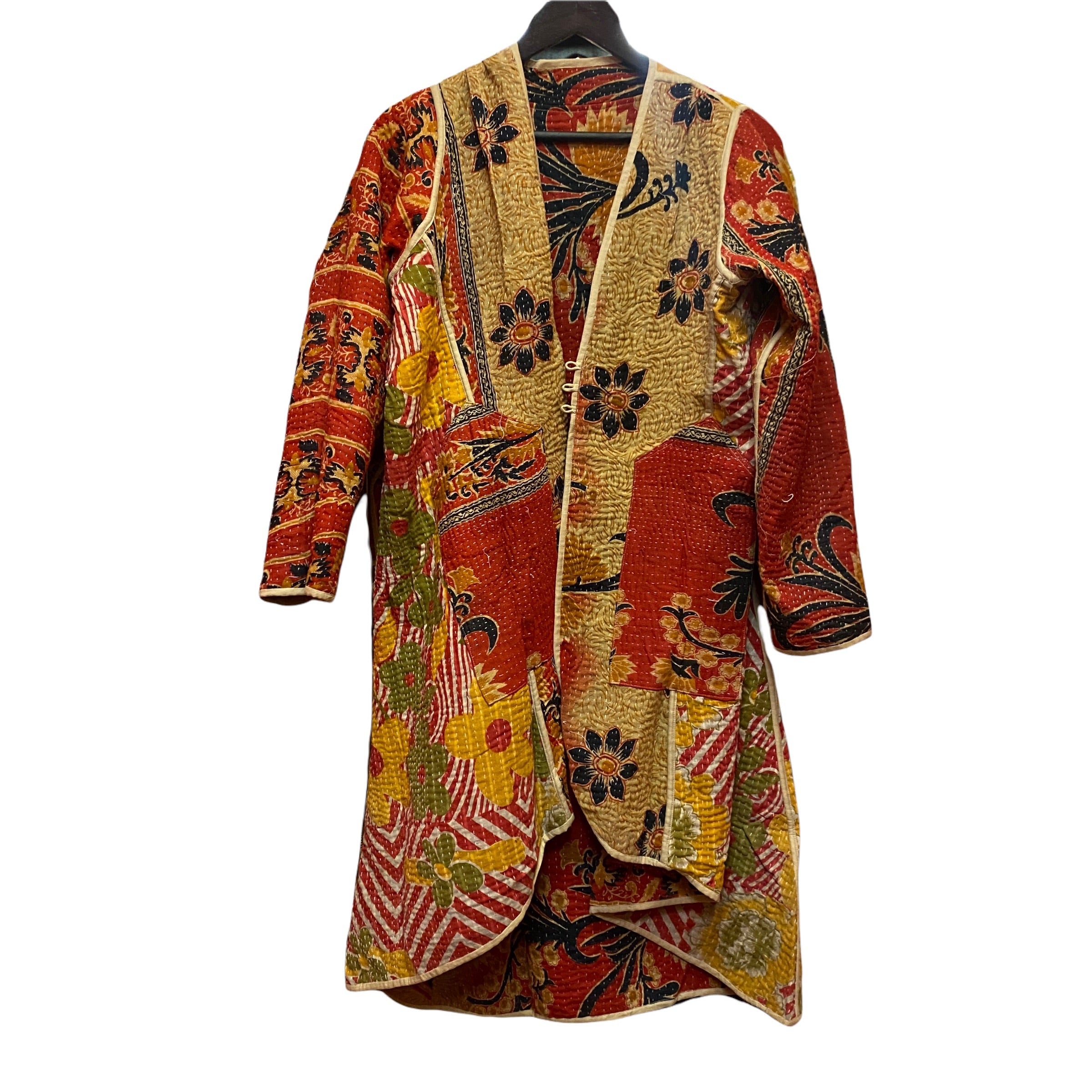 Long Kantha Coat-13 Styles - Vintage India NYC