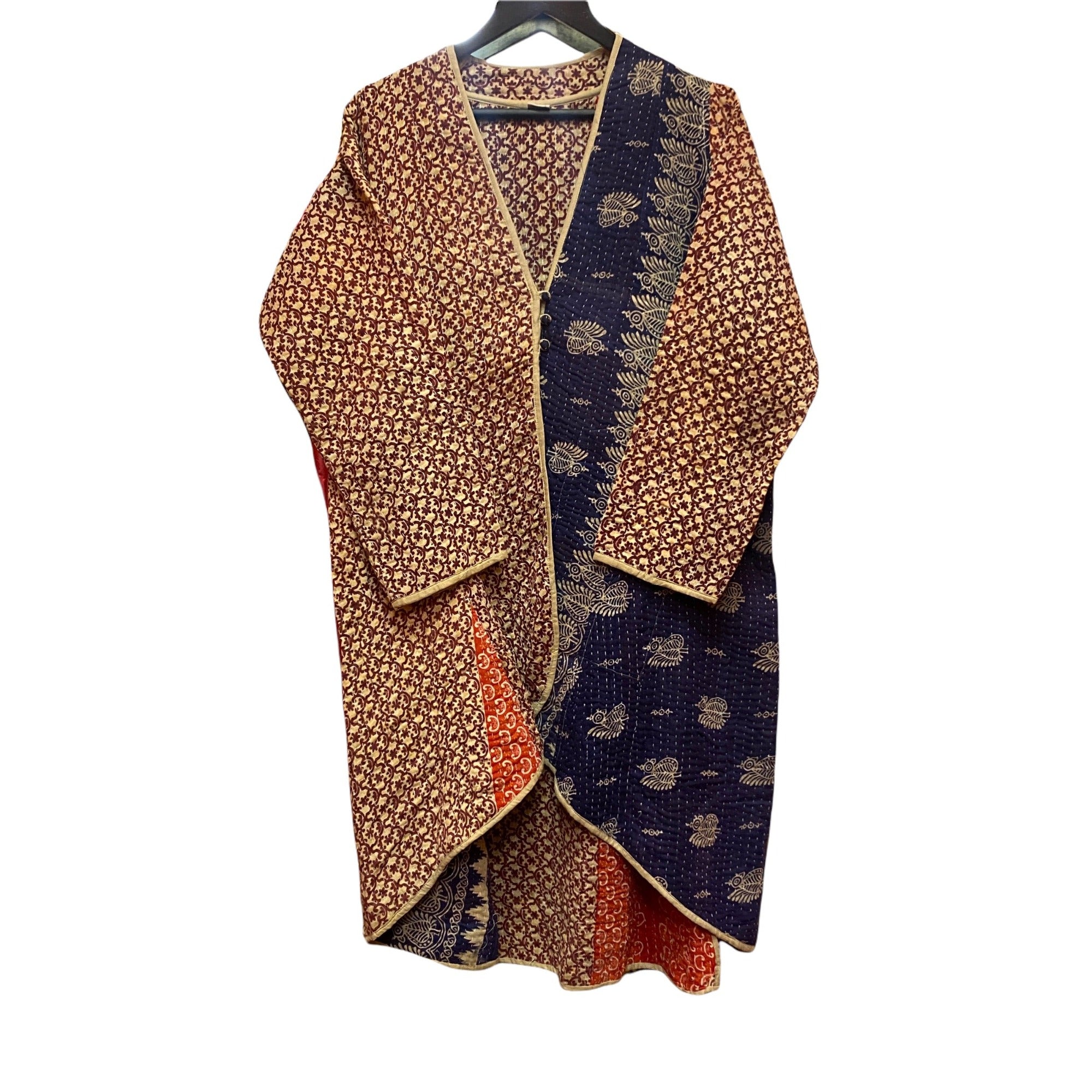 Long Kantha Coat-13 Styles - Vintage India NYC