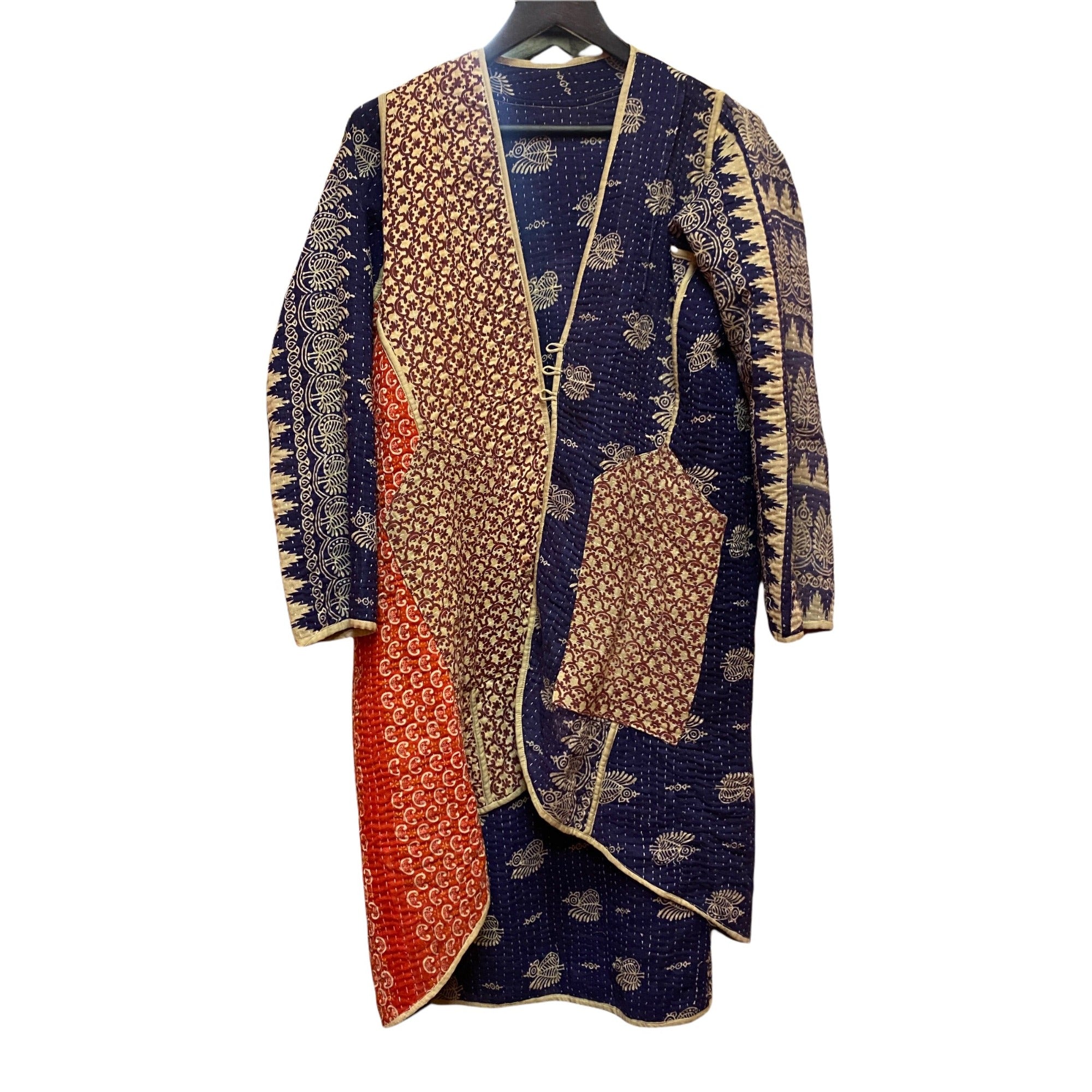 Long Kantha Coat-13 Styles - Vintage India NYC