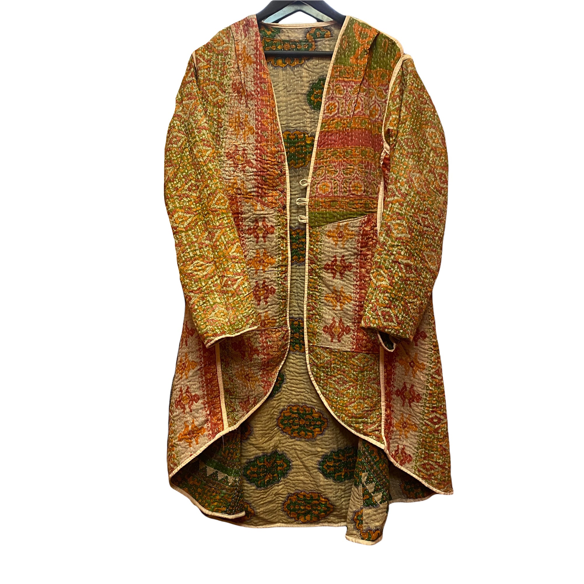 Long Kantha Coat-13 Styles - Vintage India NYC