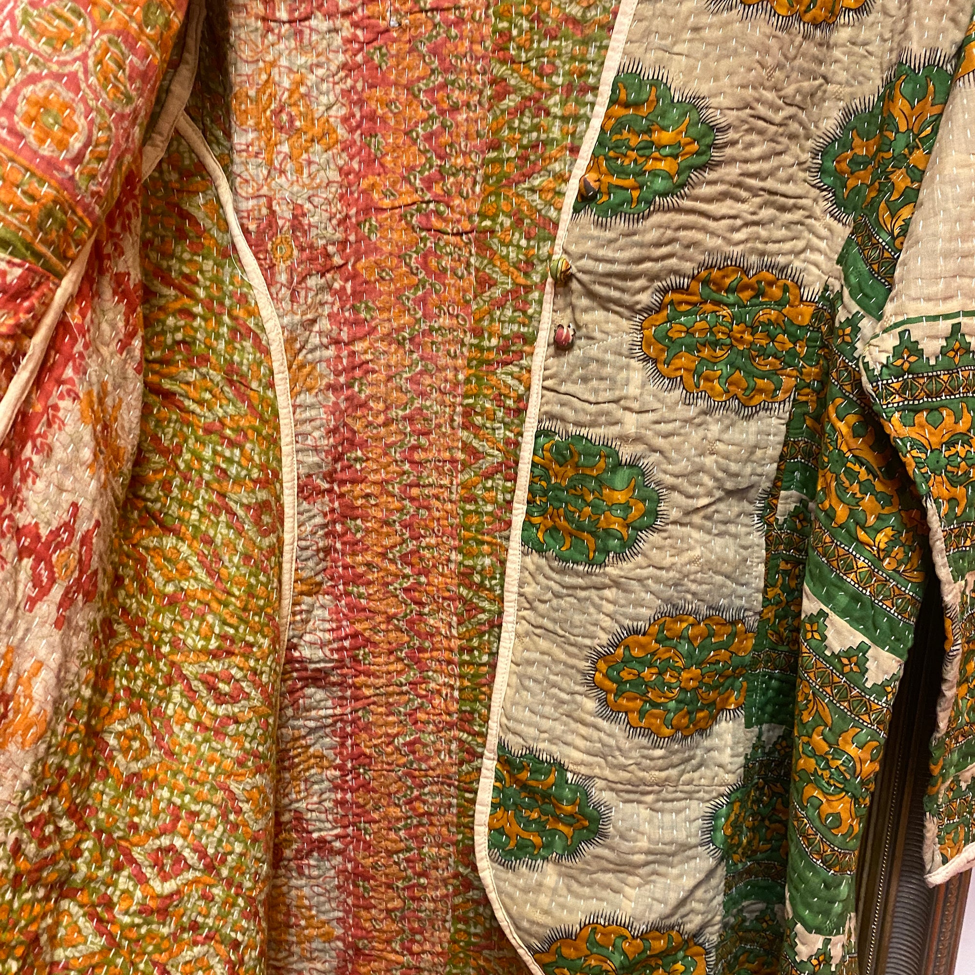 Long Kantha Coat-13 Styles - Vintage India NYC