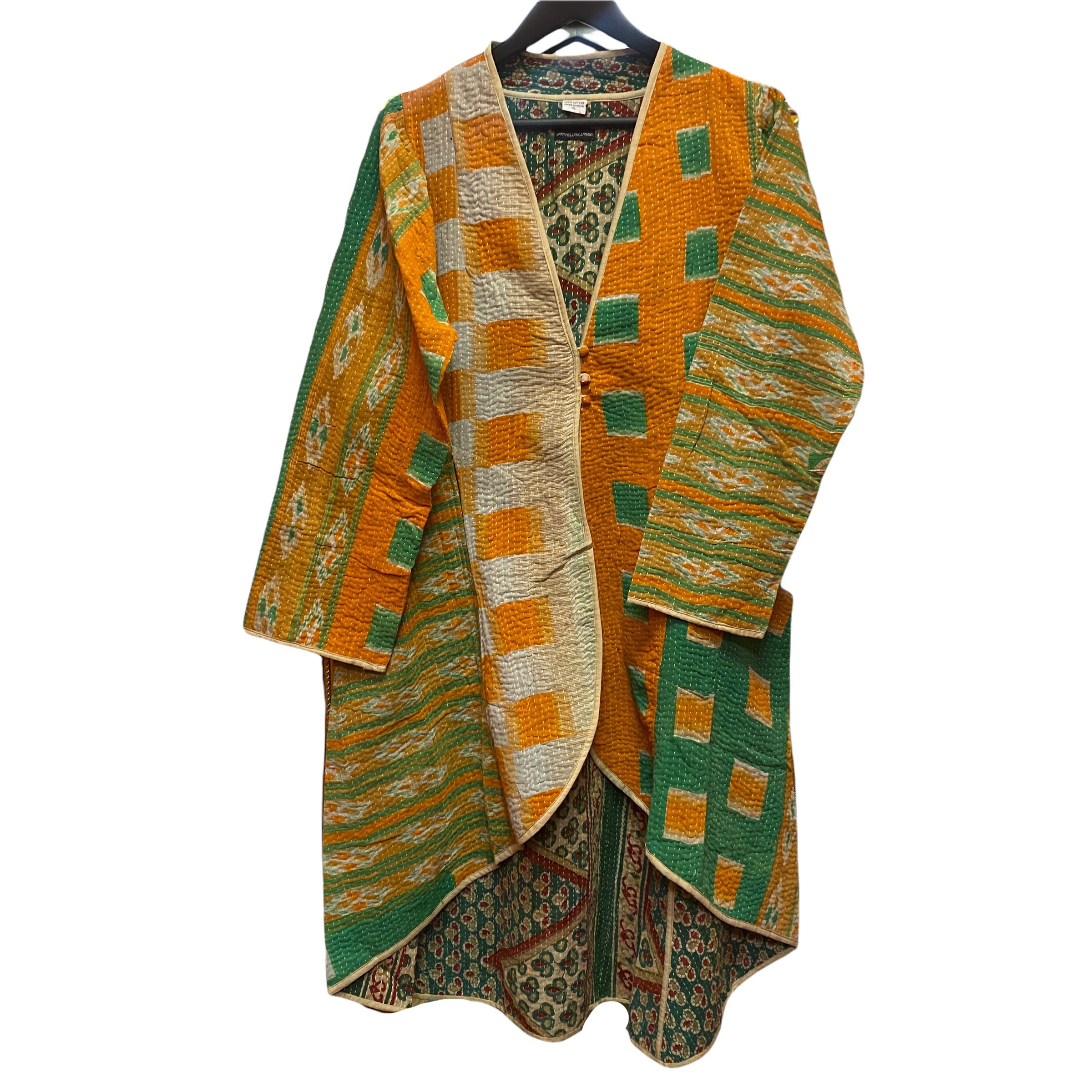 Long Kantha Coat-13 Styles - Vintage India NYC