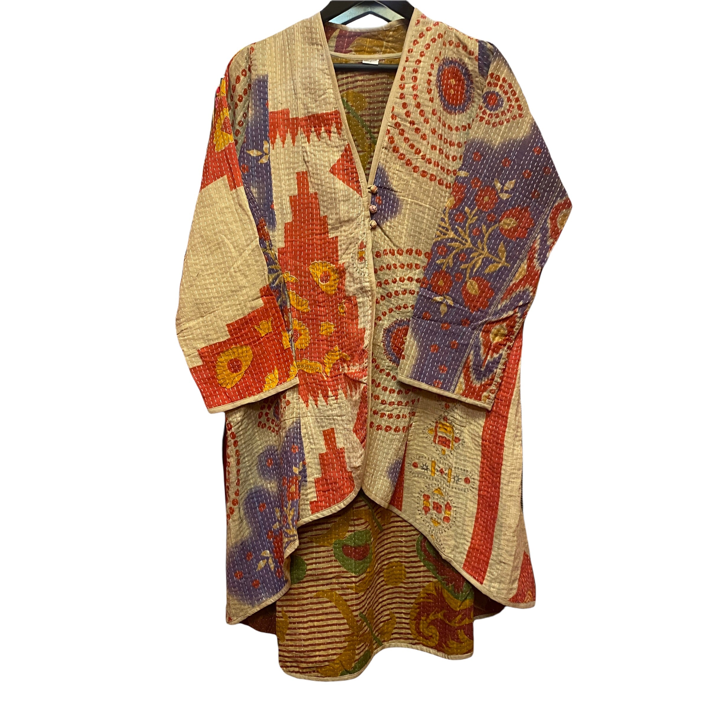 Long Kantha Coat-13 Styles - Vintage India NYC