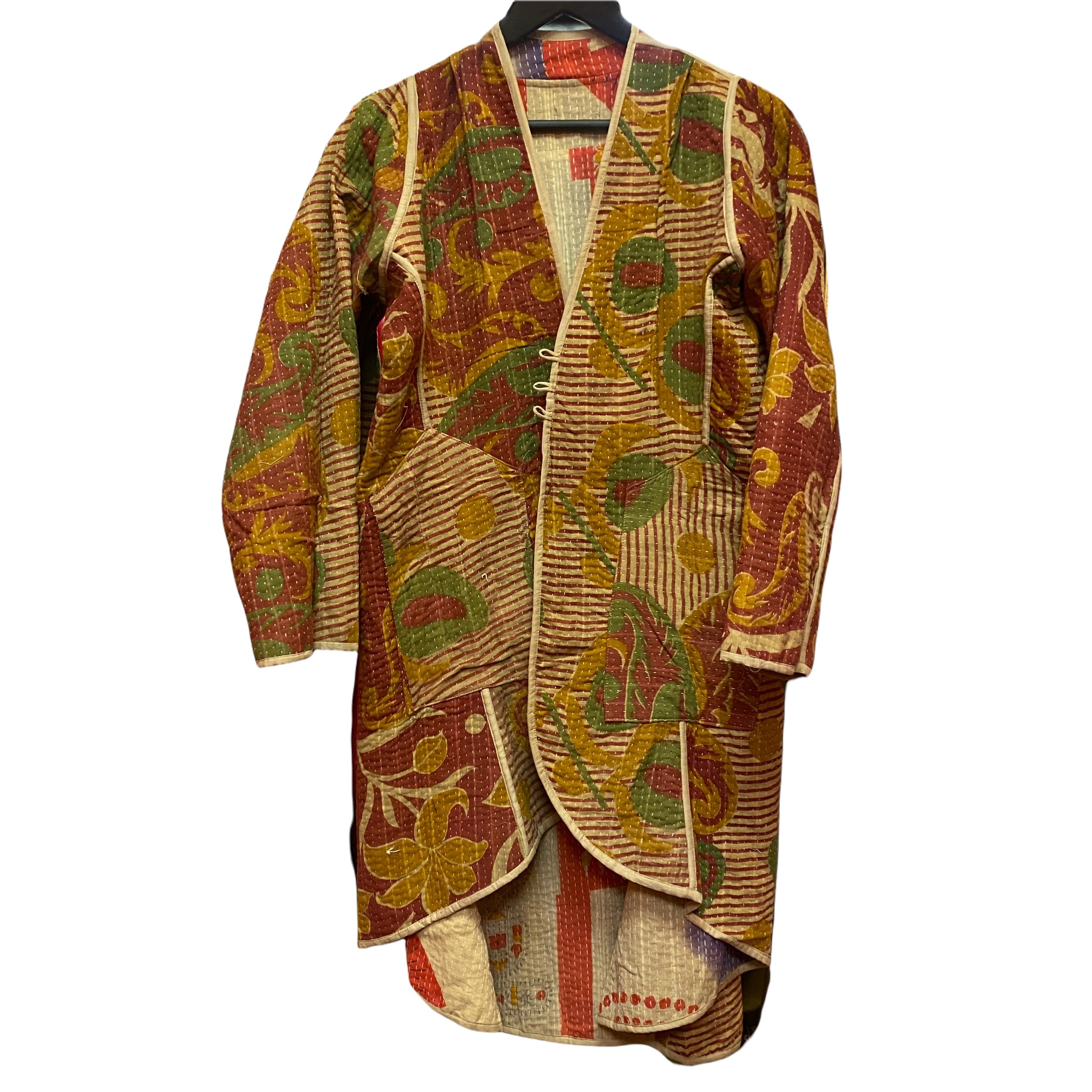 Long Kantha Coat-13 Styles - Vintage India NYC