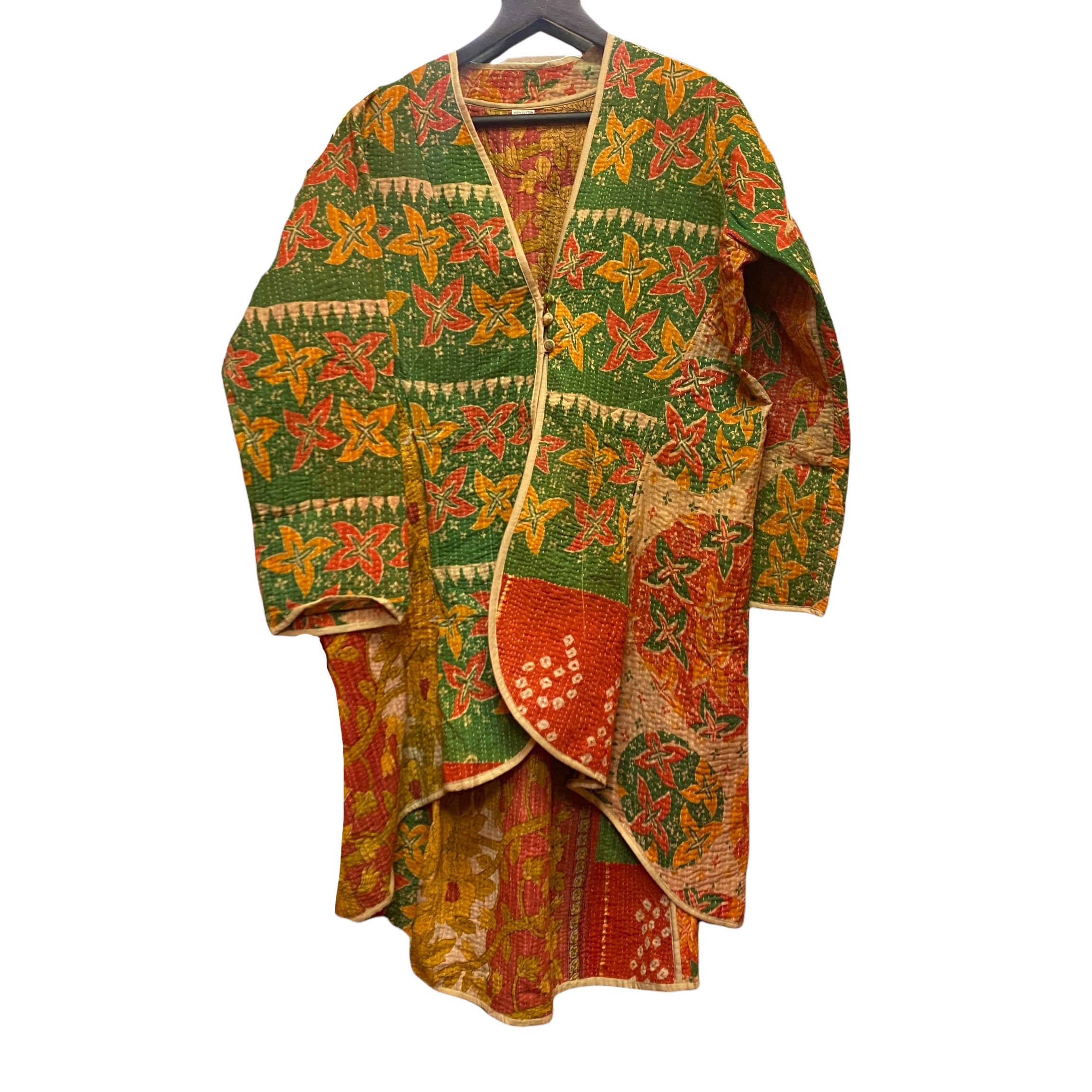 Long Kantha Coat-13 Styles - Vintage India NYC