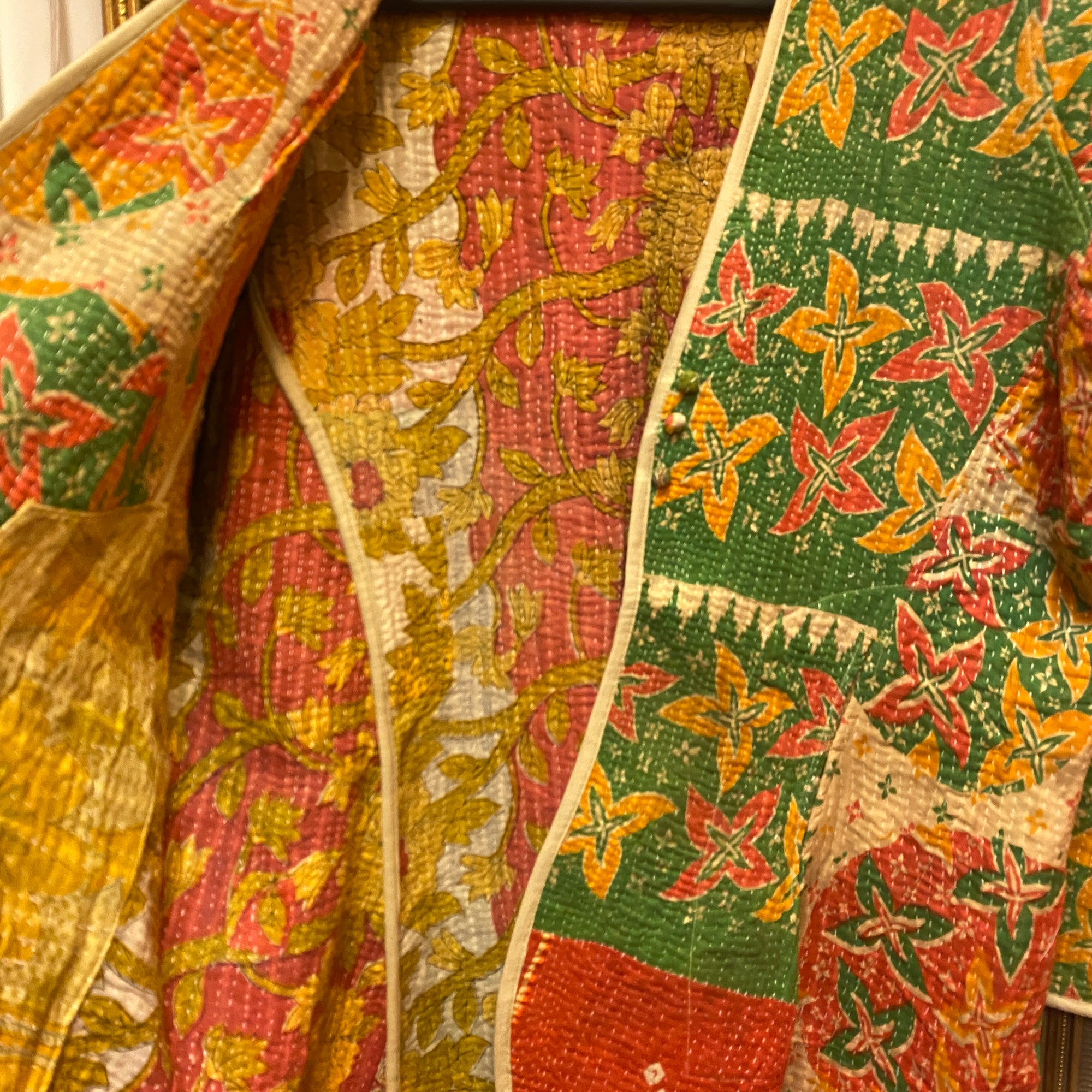 Long Kantha Coat-13 Styles - Vintage India NYC