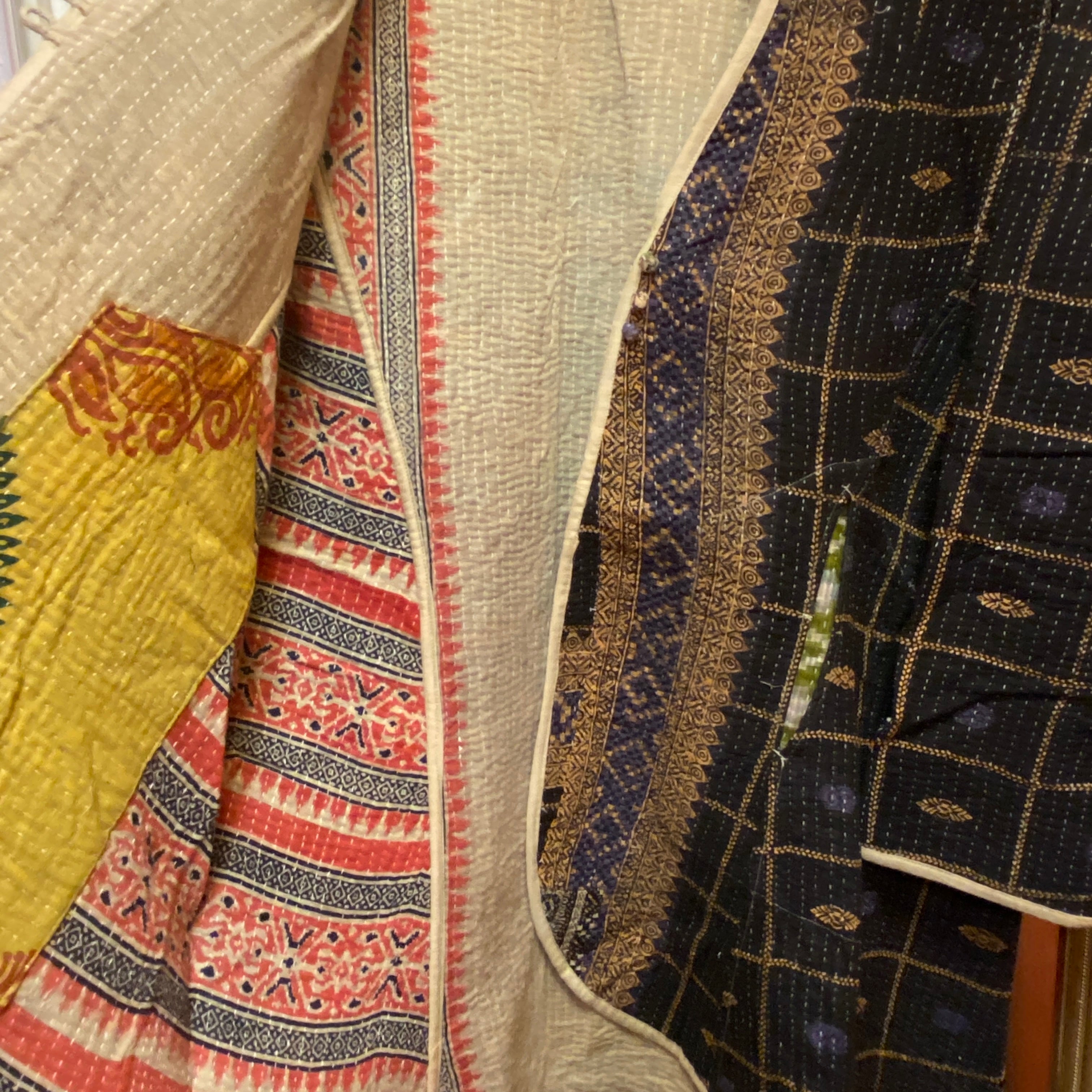 Long Kantha Coat-13 Styles - Vintage India NYC